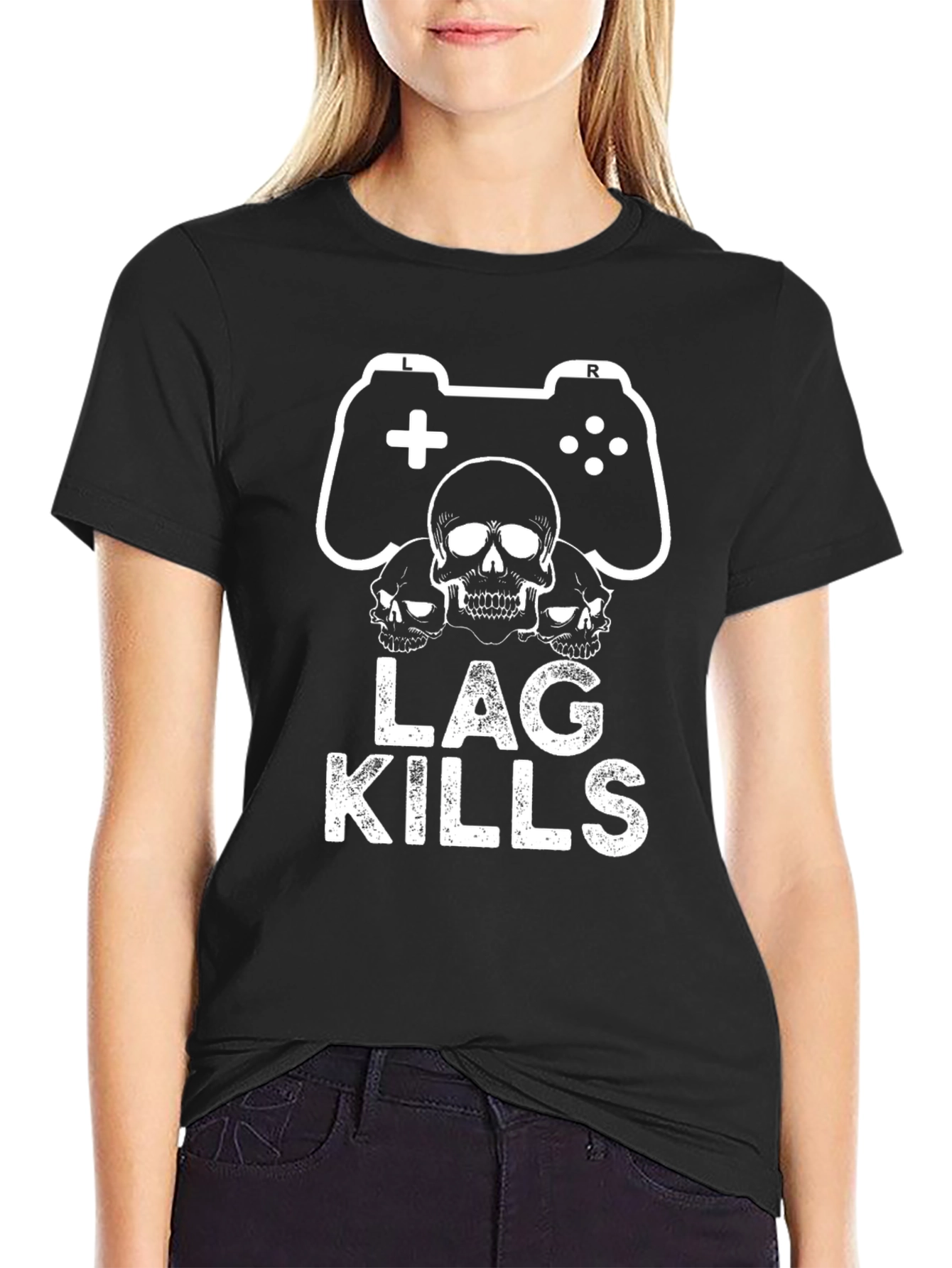 Gamer T-Shirt: Lag Kills Design