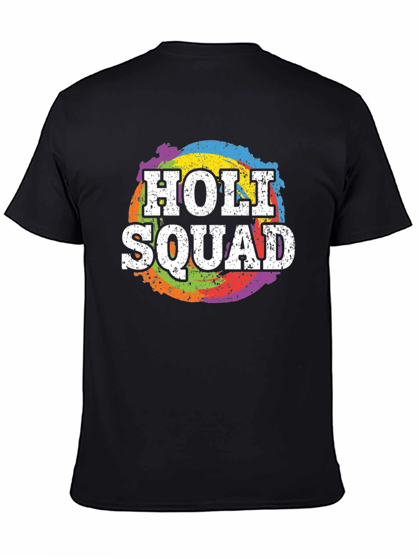 Holi Squad T-Shirt - Rainbow Splatter Design