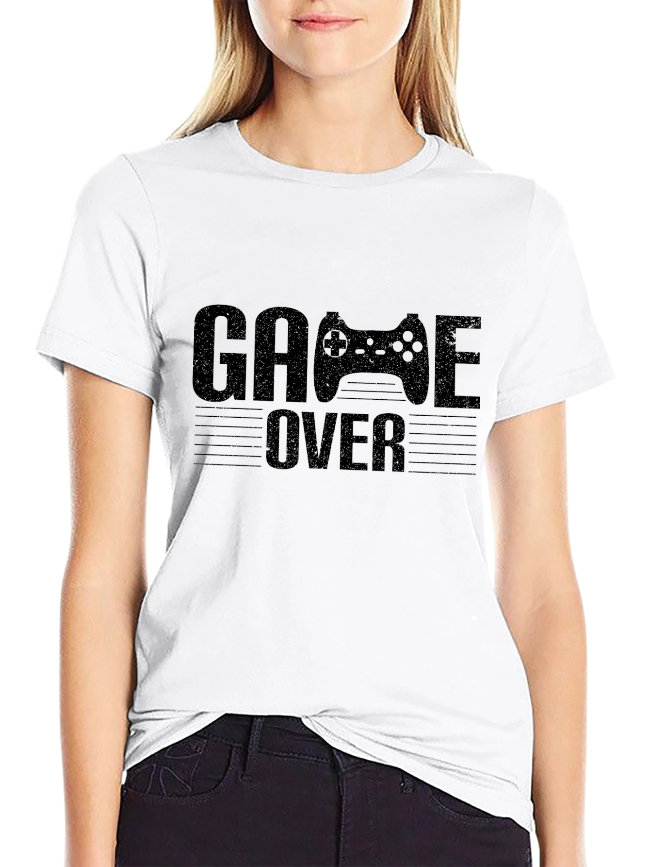 Game Over Graphic T-Shirt - Black Gaming Tee