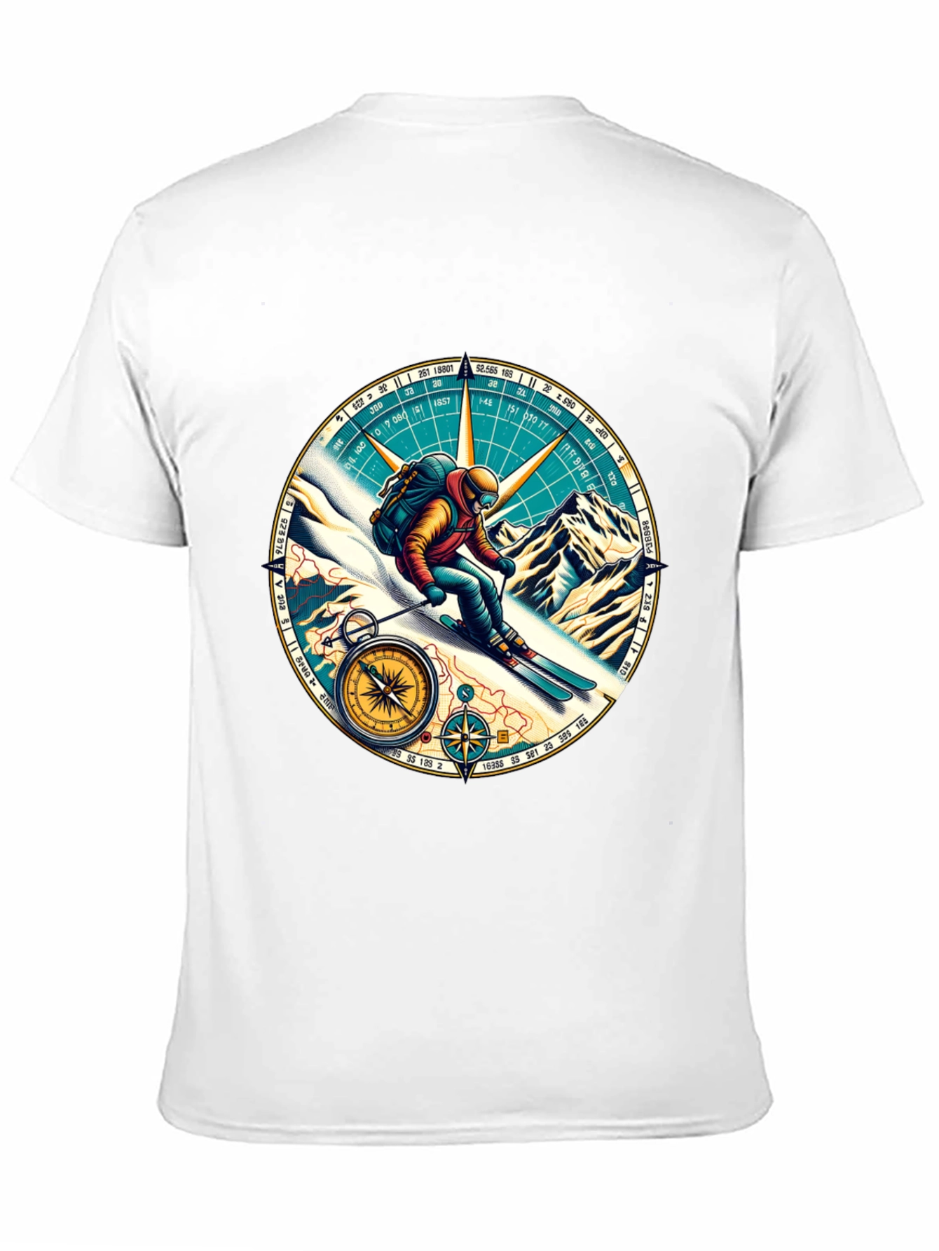 Compass Skier Graphic Tee - Adventure Ready!
