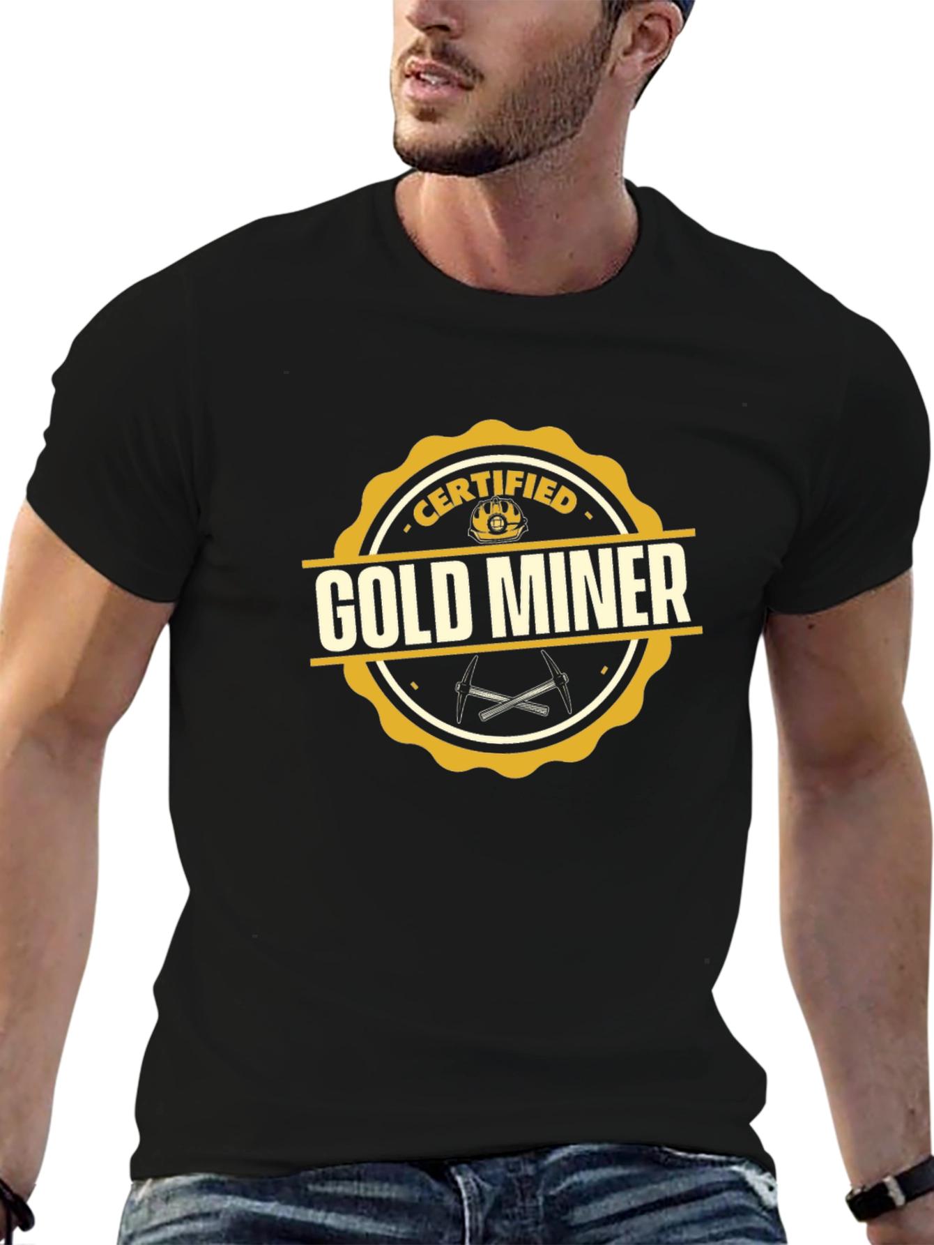 Certified Gold Miner T-Shirt - Novelty Graphic Tee