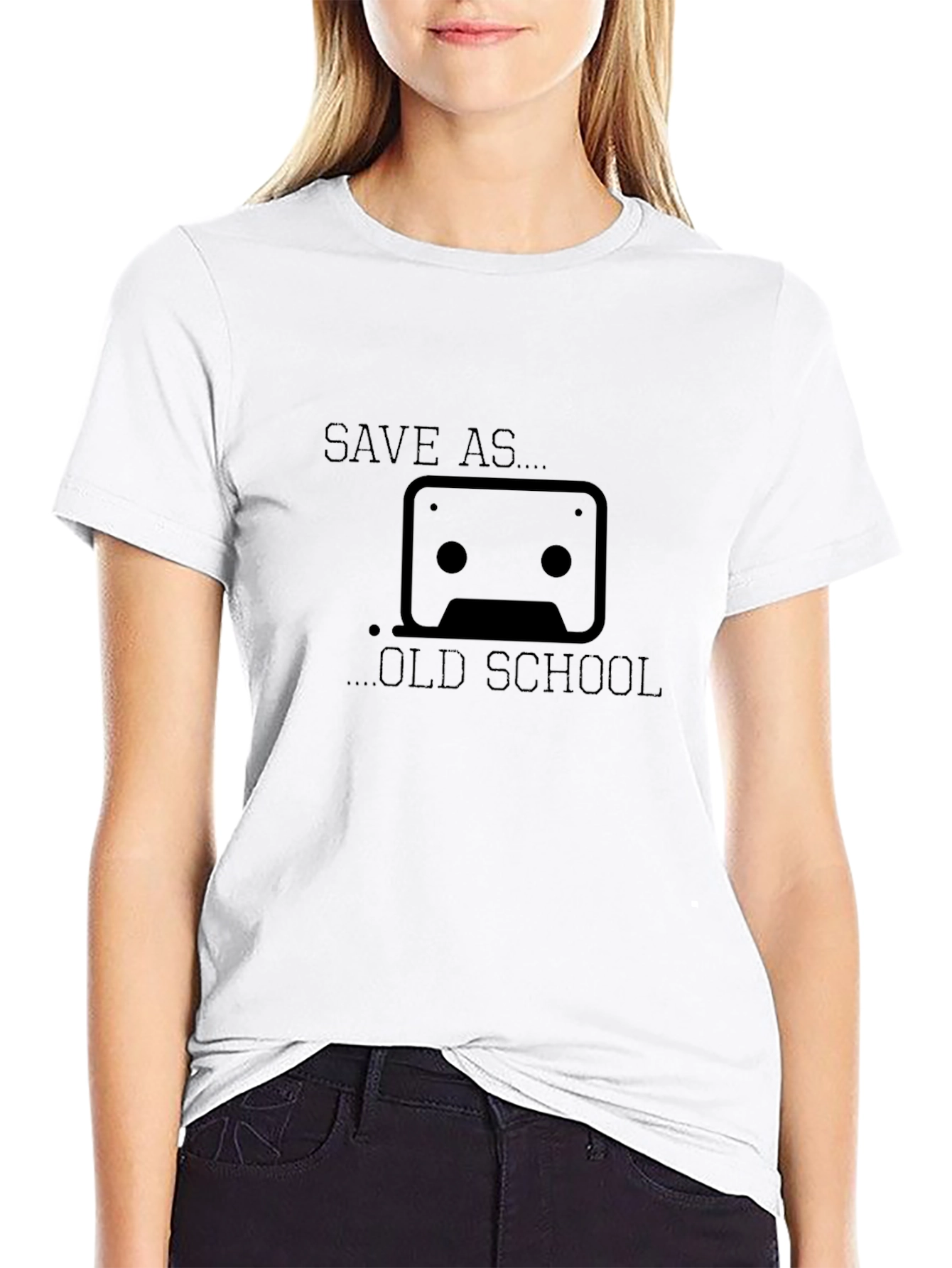 Save As Old School Cassette Tape Black T-Shirt
