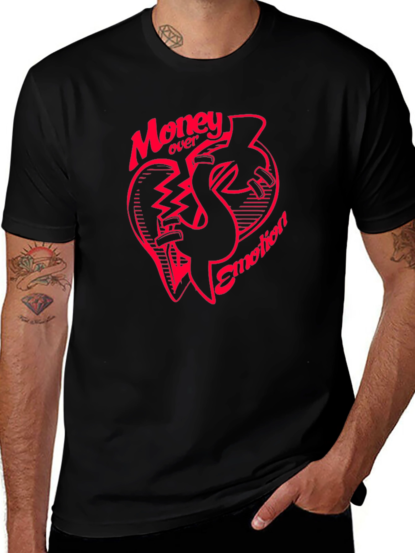 Money Over Emotion Graphic Tee