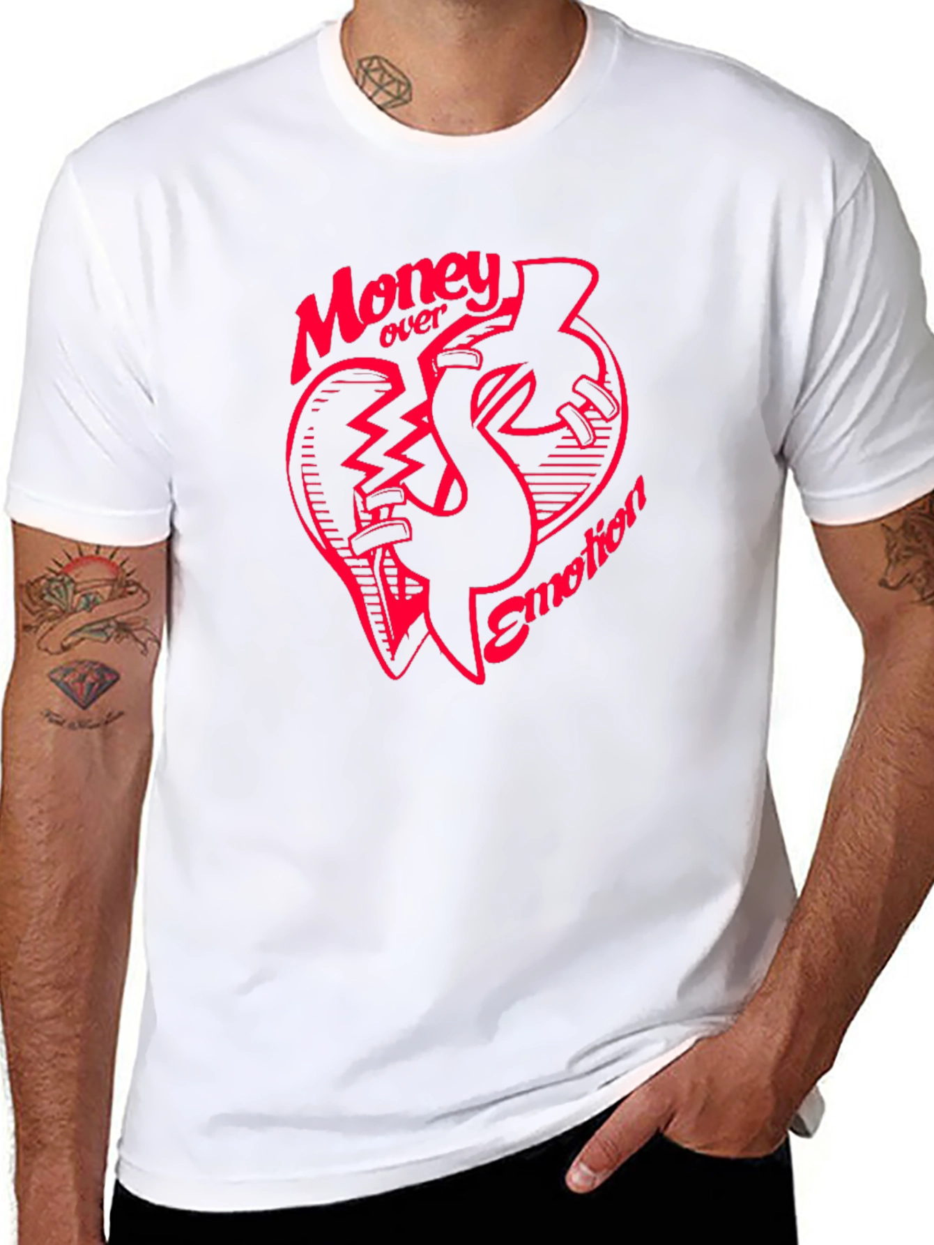 Money Over Emotion Graphic Tee