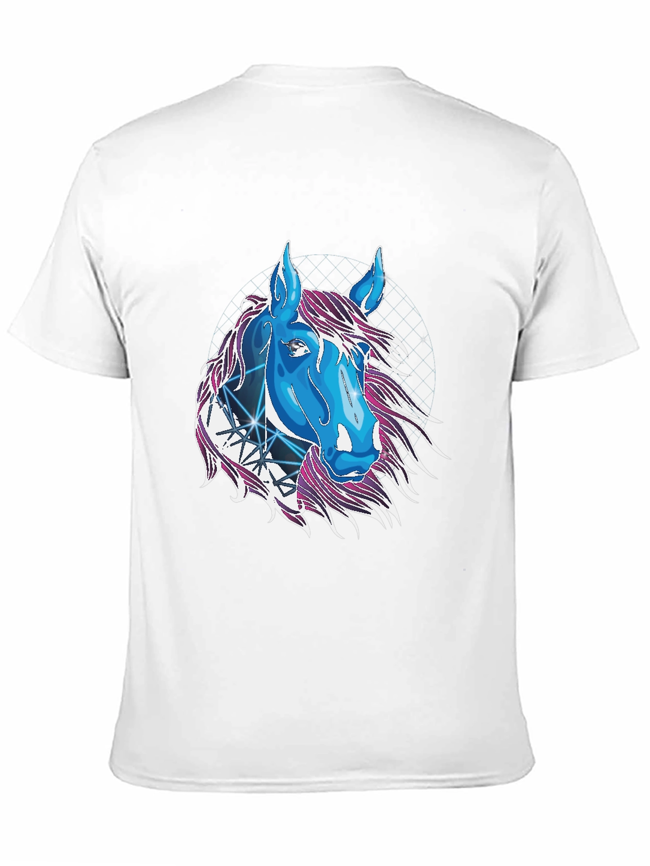 Geometric Horse Graphic Tee - Modern Style