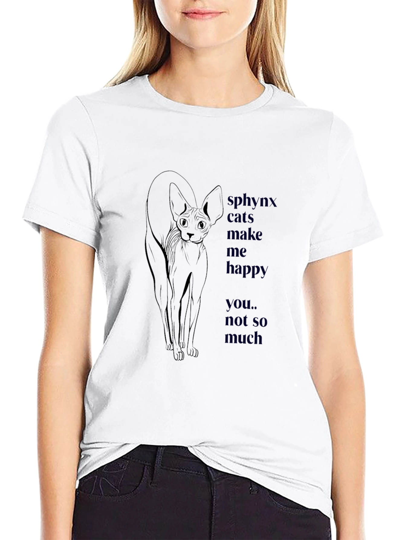 Sphynx Cat Graphic Tee - Funny Cat Lover T-Shirt