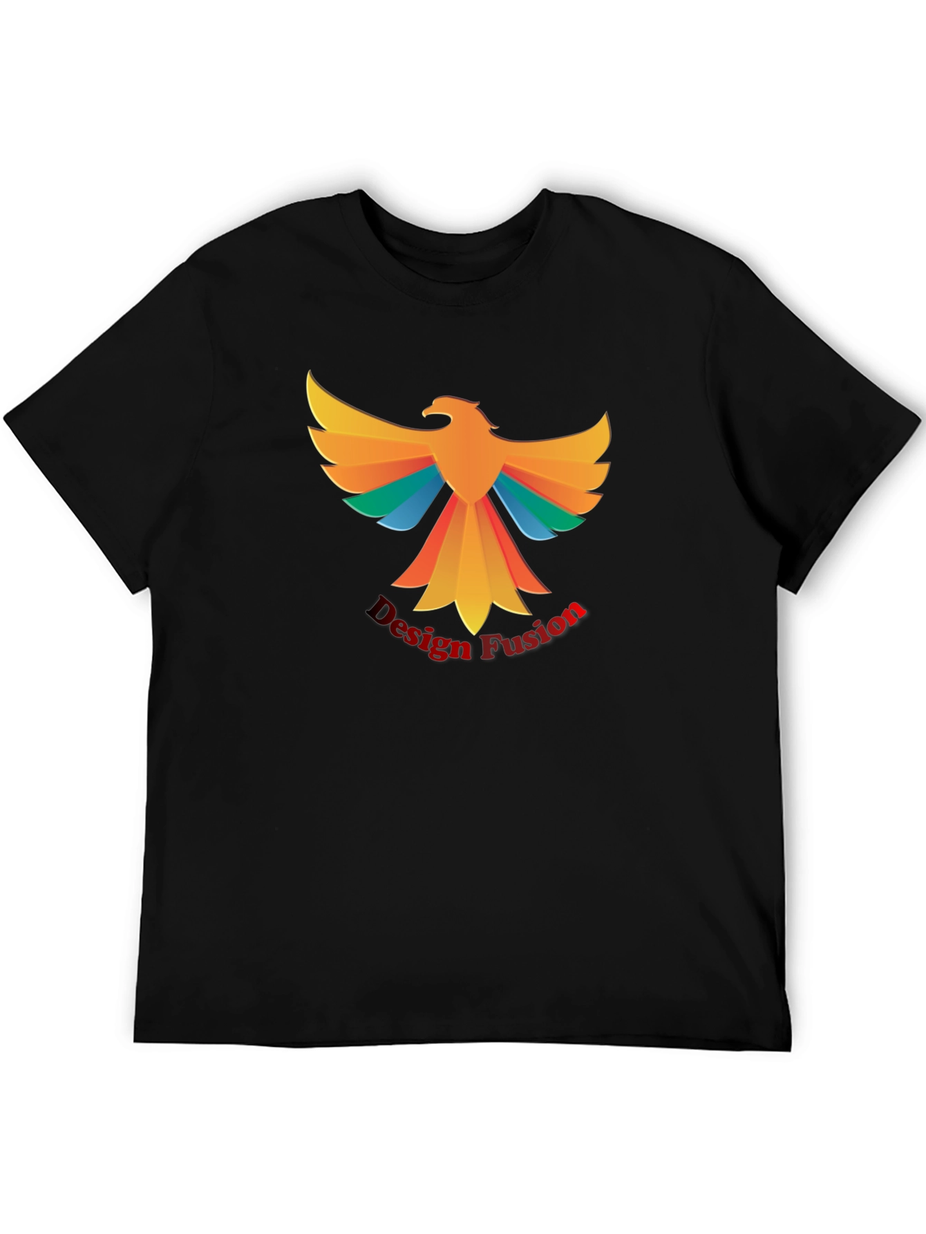 Design Fusion Eagle Graphic Tee - Black