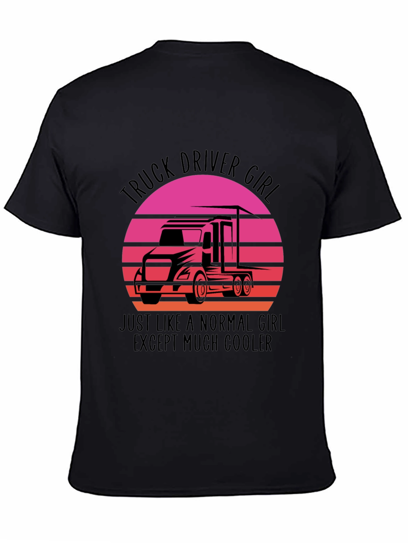 Truck Driver Girl T-Shirt - Cool Womens Trucker Tee