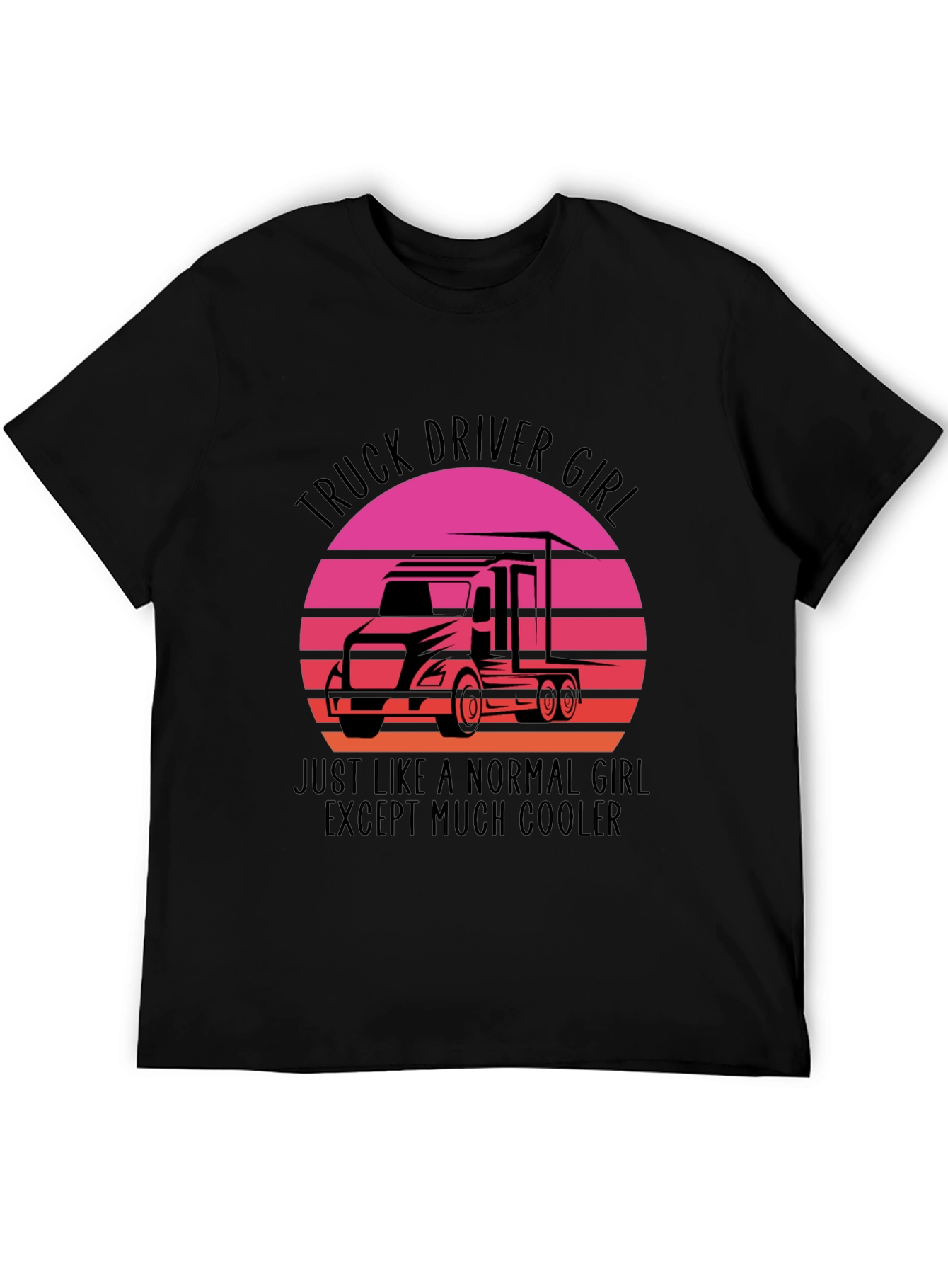 Truck Driver Girl T-Shirt - Cool Womens Trucker Tee