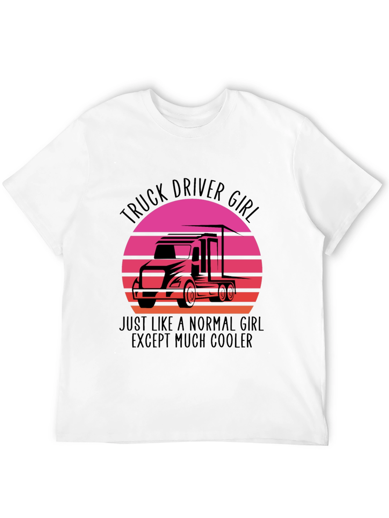 Truck Driver Girl T-Shirt - Cool Womens Trucker Tee