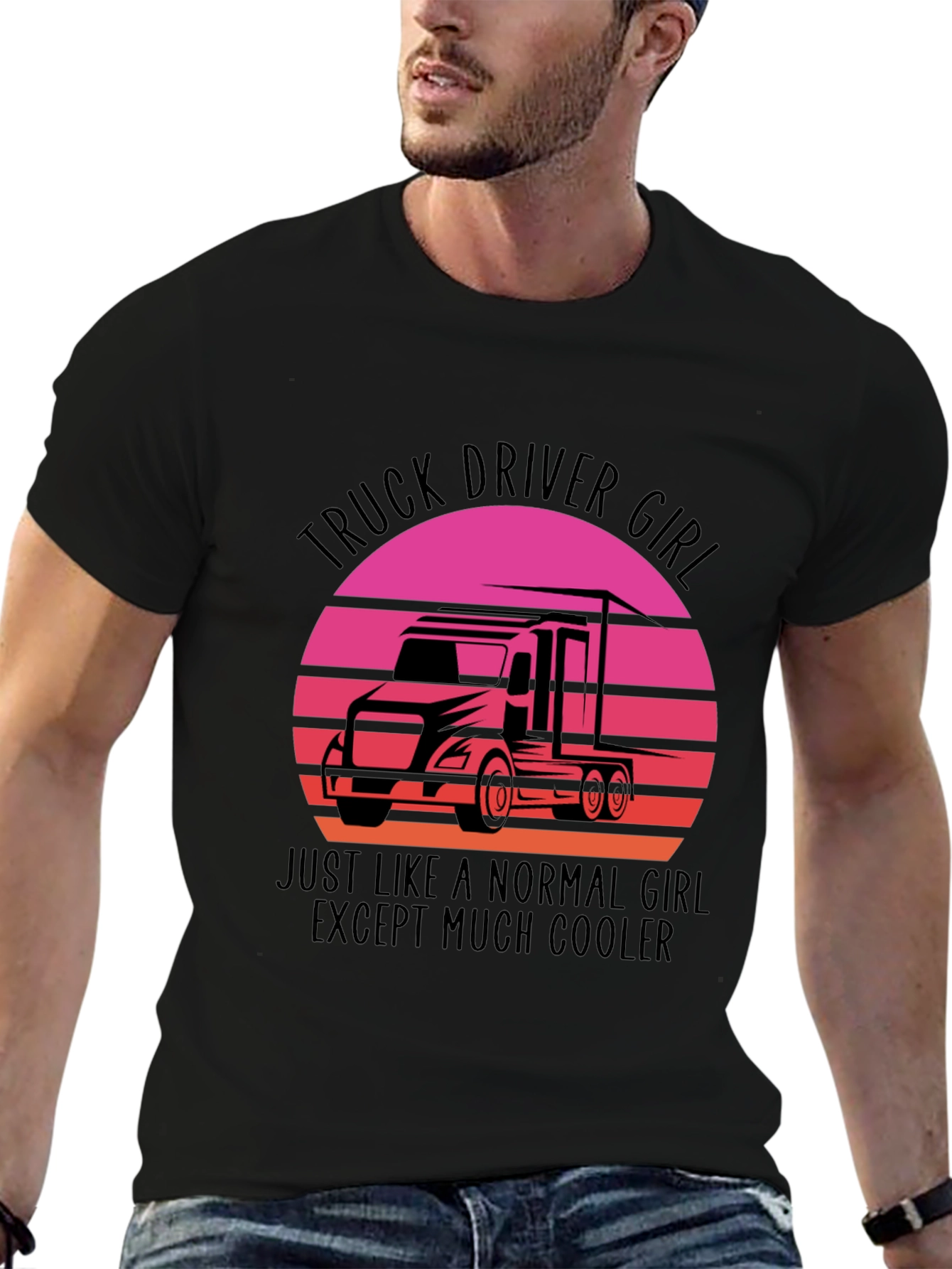 Truck Driver Girl T-Shirt - Cool Womens Trucker Tee