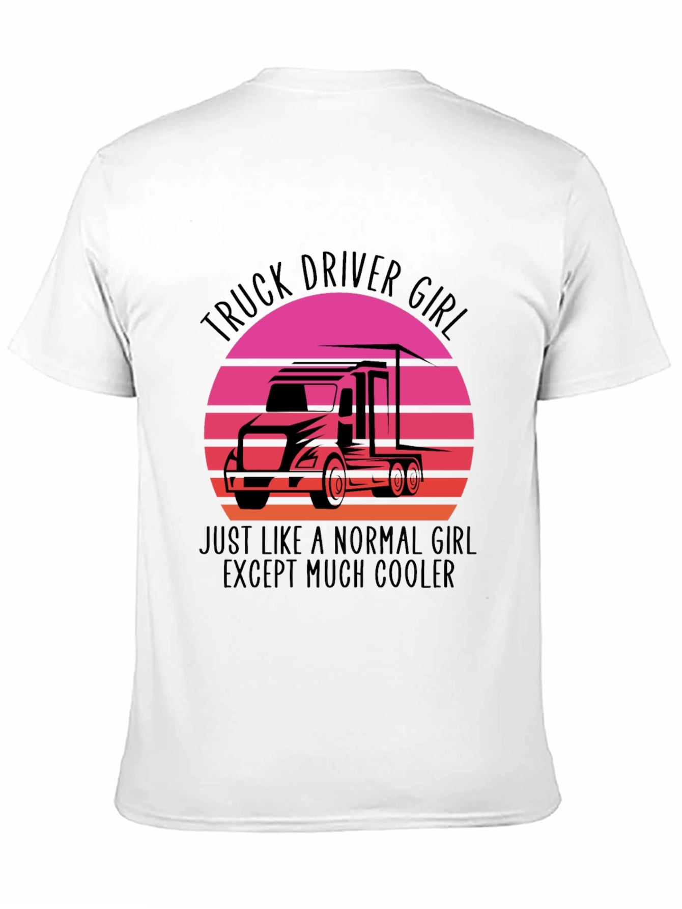 Truck Driver Girl T-Shirt - Cool Womens Trucker Tee