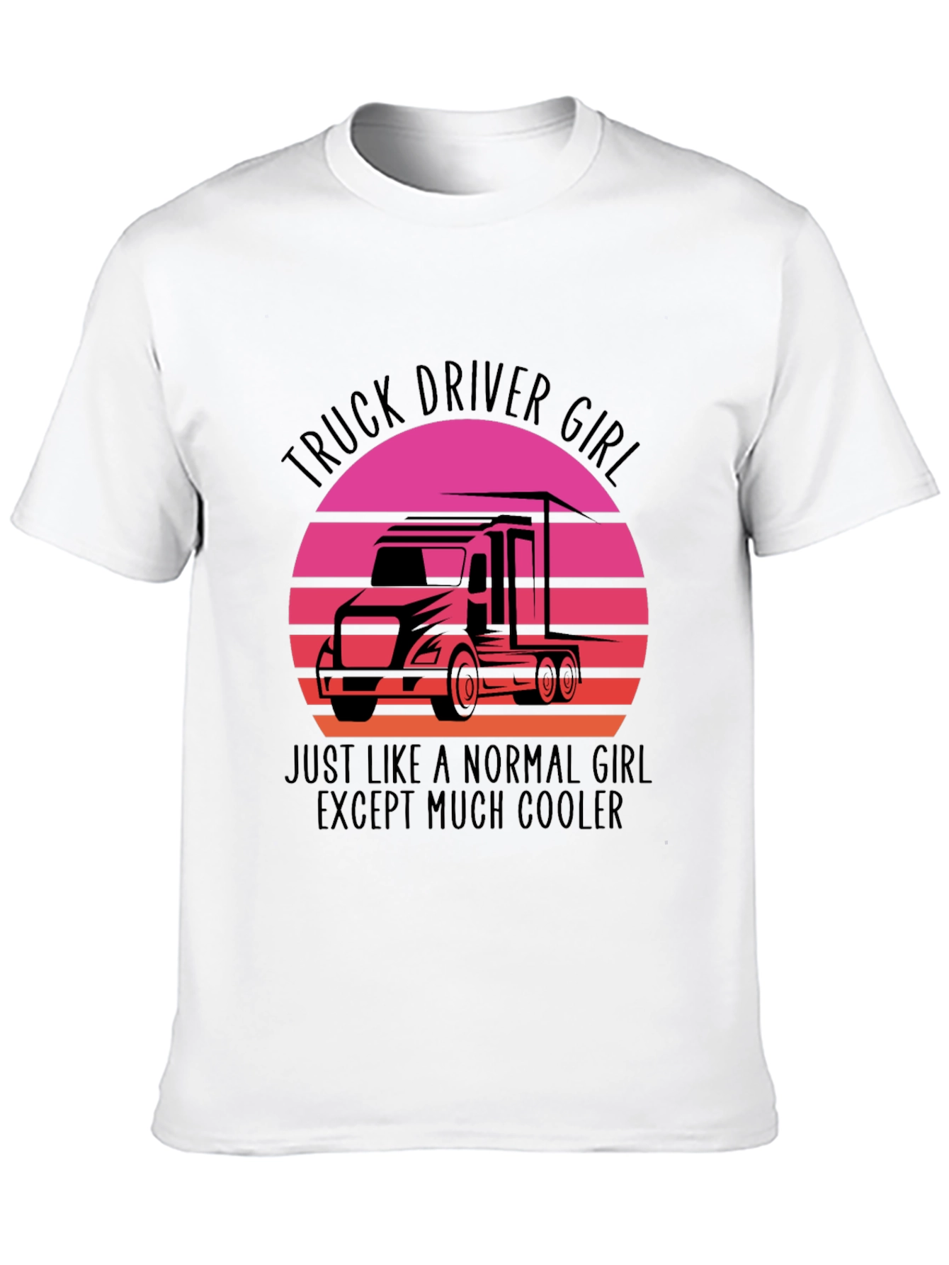 Truck Driver Girl T-Shirt - Cool Womens Trucker Tee