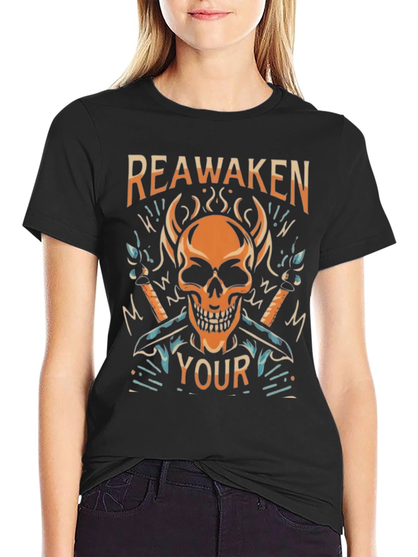 Reawaken Your Style: Skull Graphic Black T-Shirt
