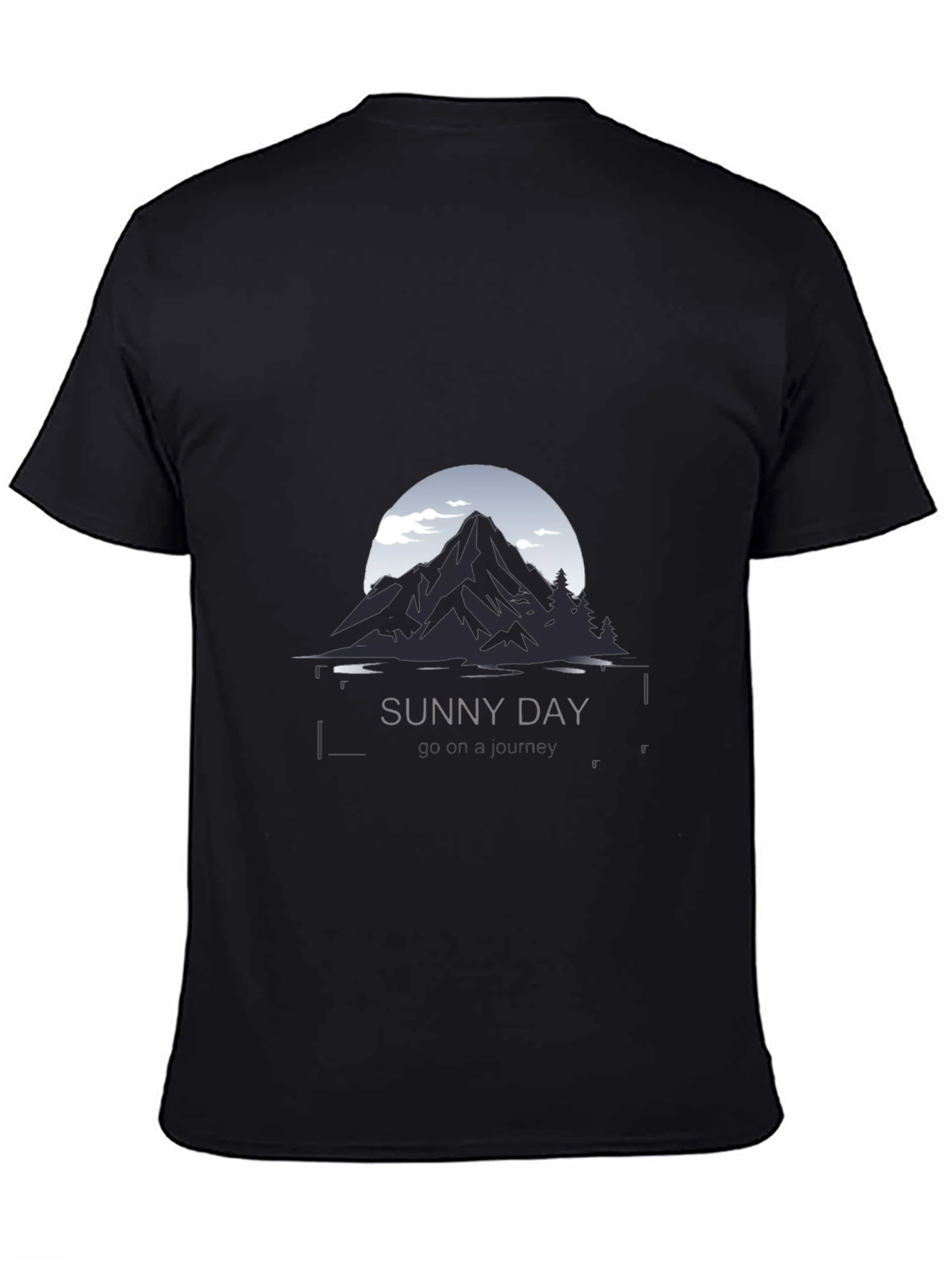 Sunny Day Mountain Graphic Tee - Black