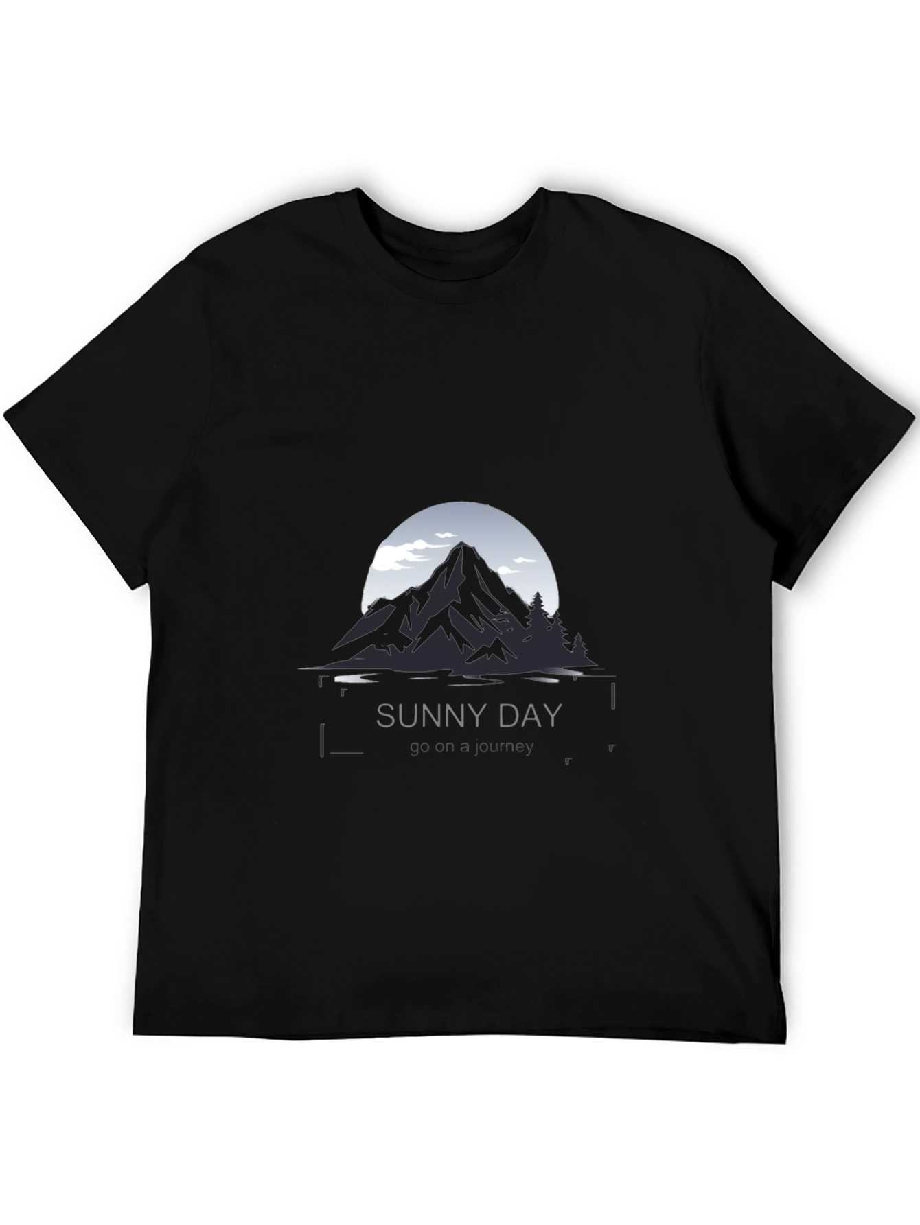 Sunny Day Mountain Graphic Tee - Black
