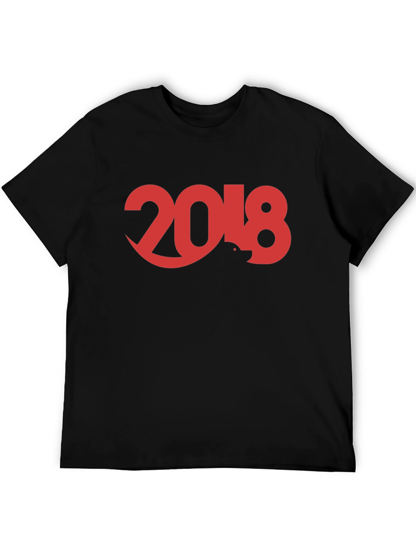 2018 Graphic Tee - Black Crew Neck T-Shirt