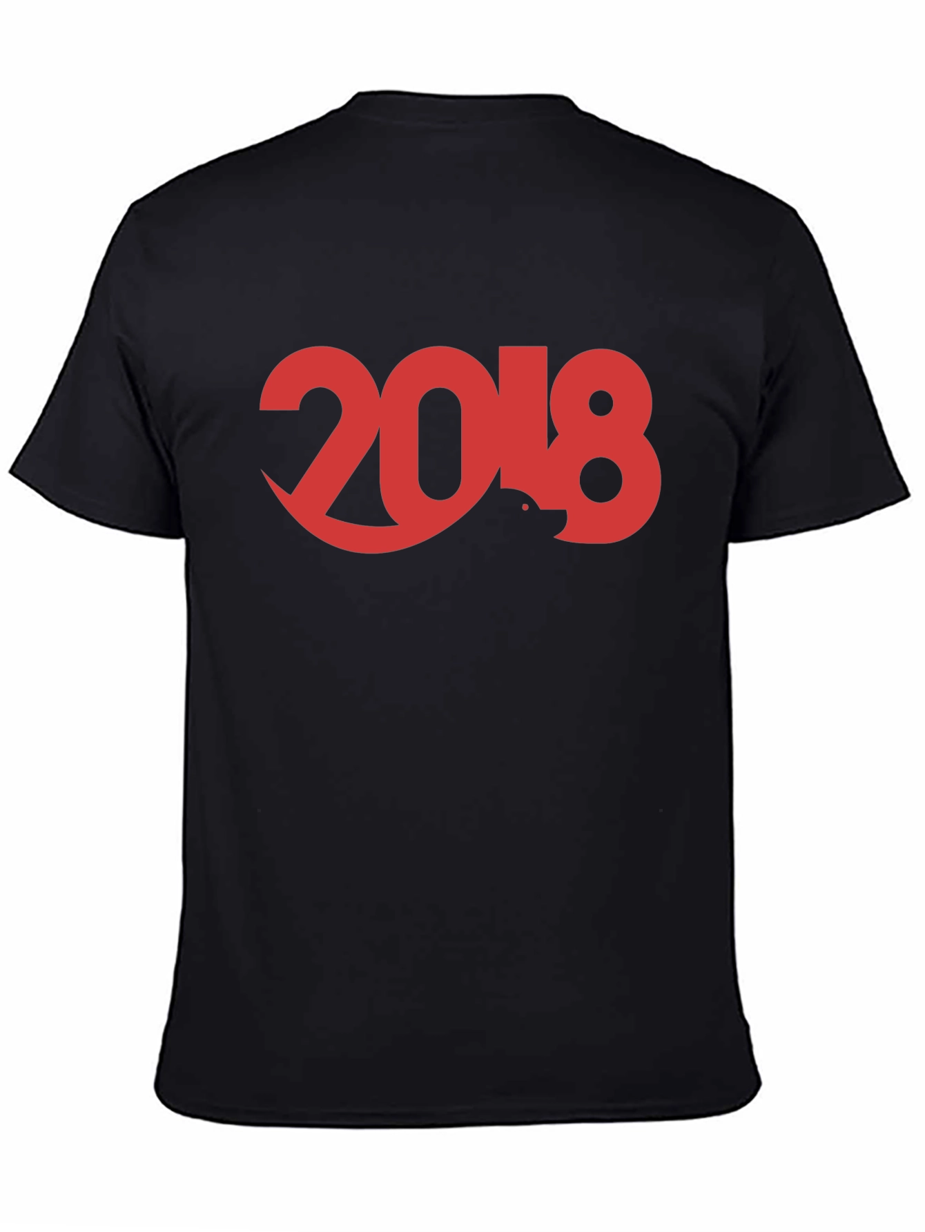 2018 Graphic Tee - Black Crew Neck T-Shirt