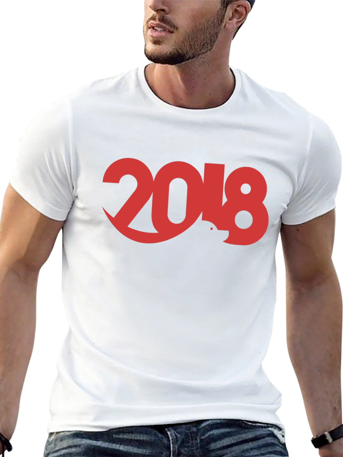 2018 Graphic Tee - Black Crew Neck T-Shirt