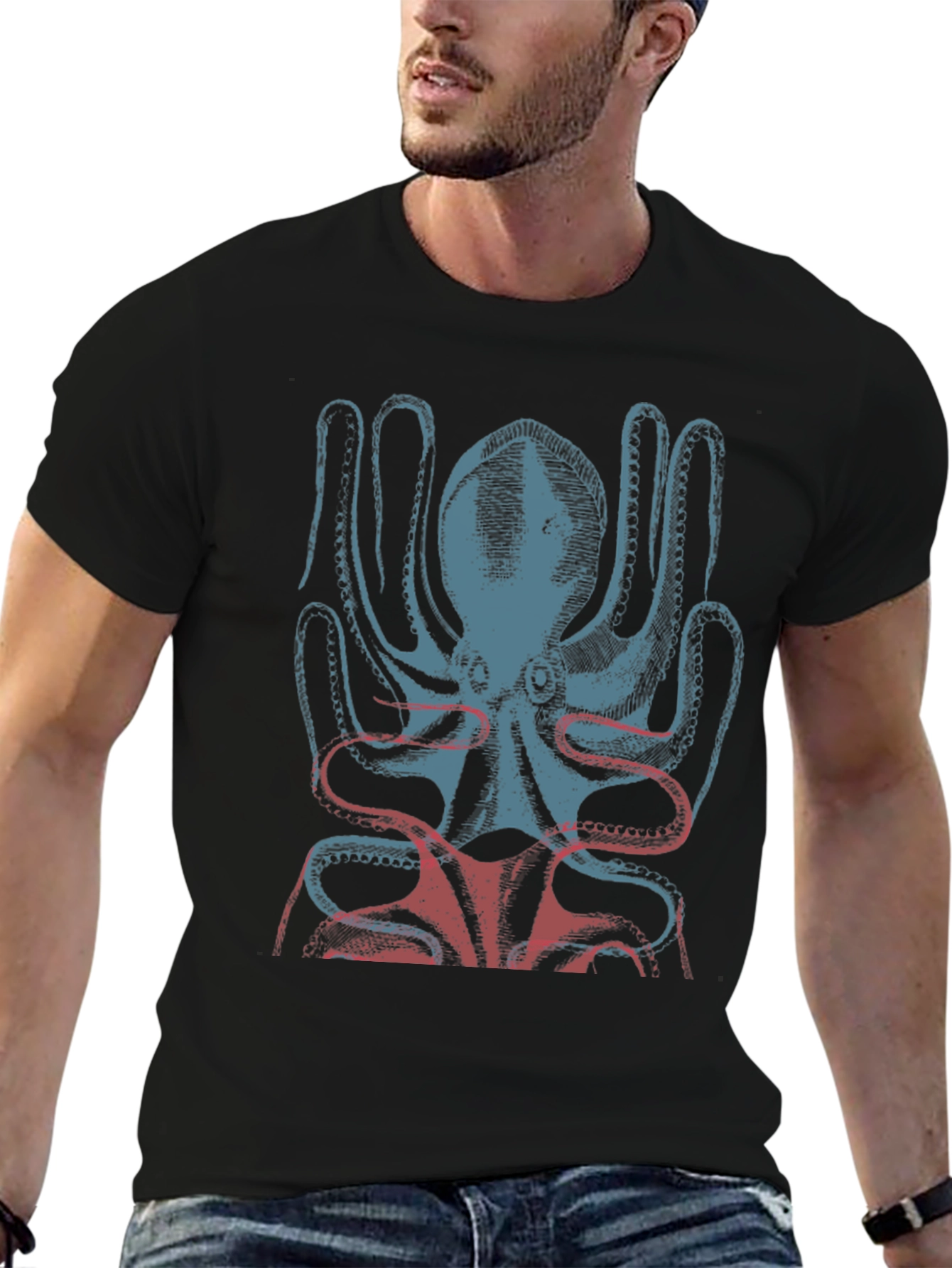 Octopus Graphic Tee - Stylish Menswear