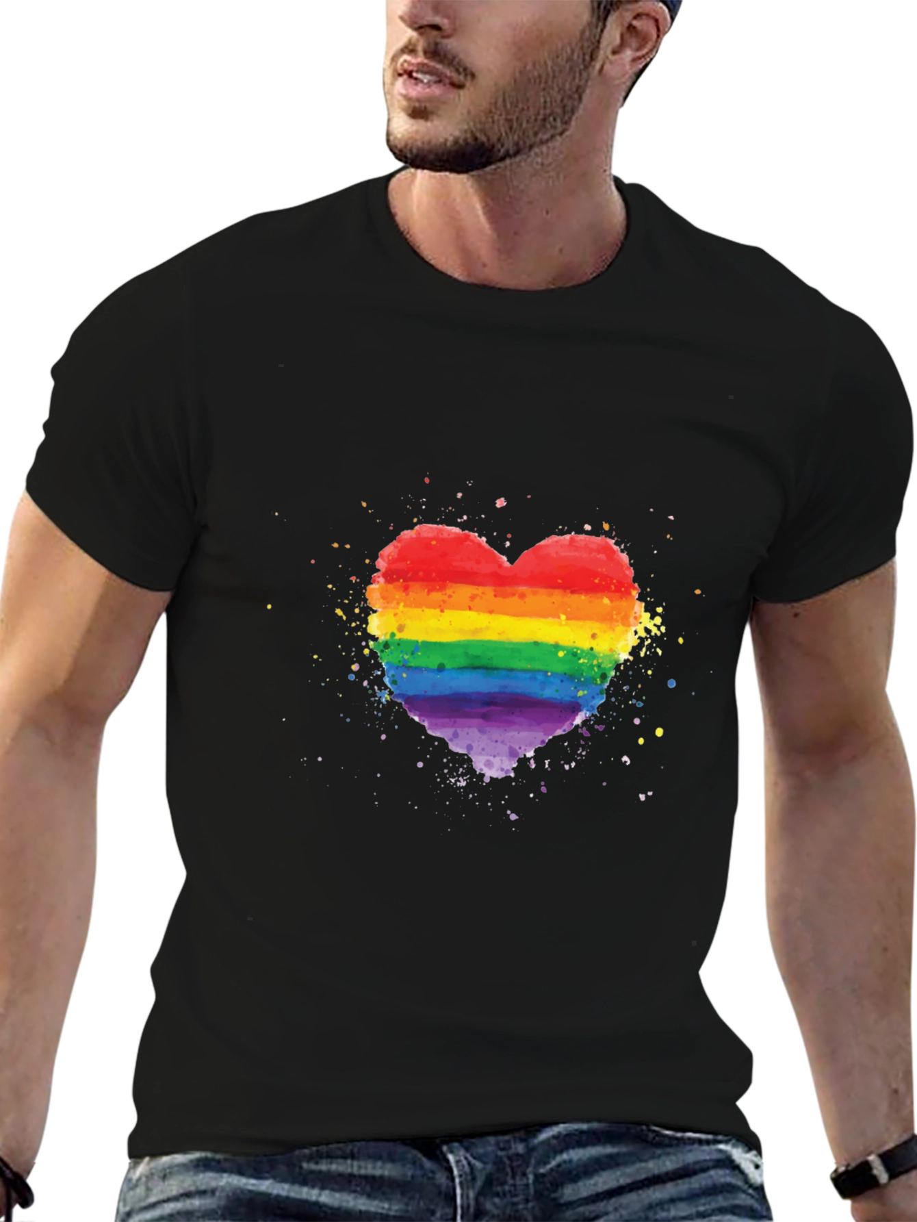 Rainbow Heart Graphic Tee