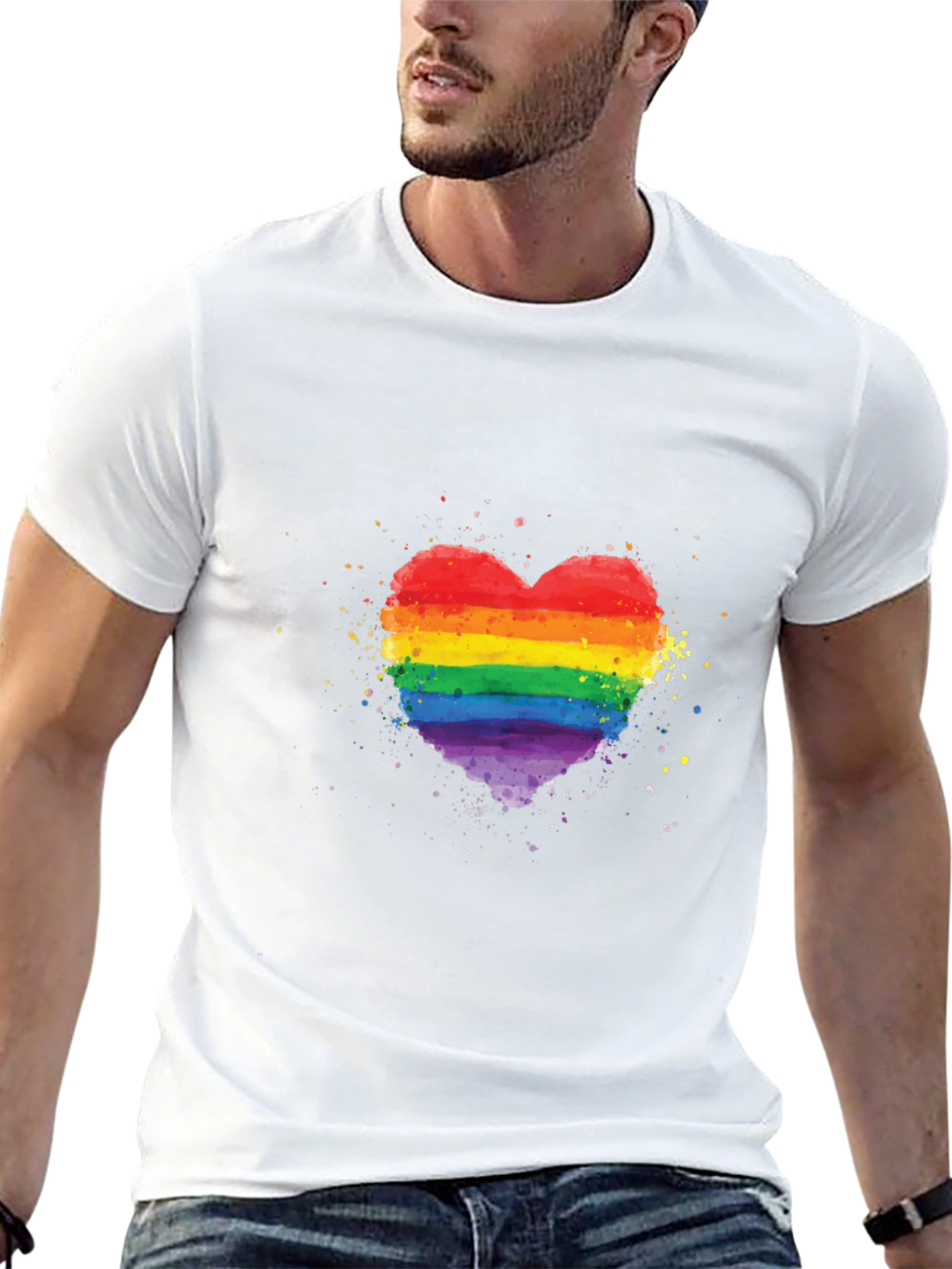 Rainbow Heart Graphic Tee