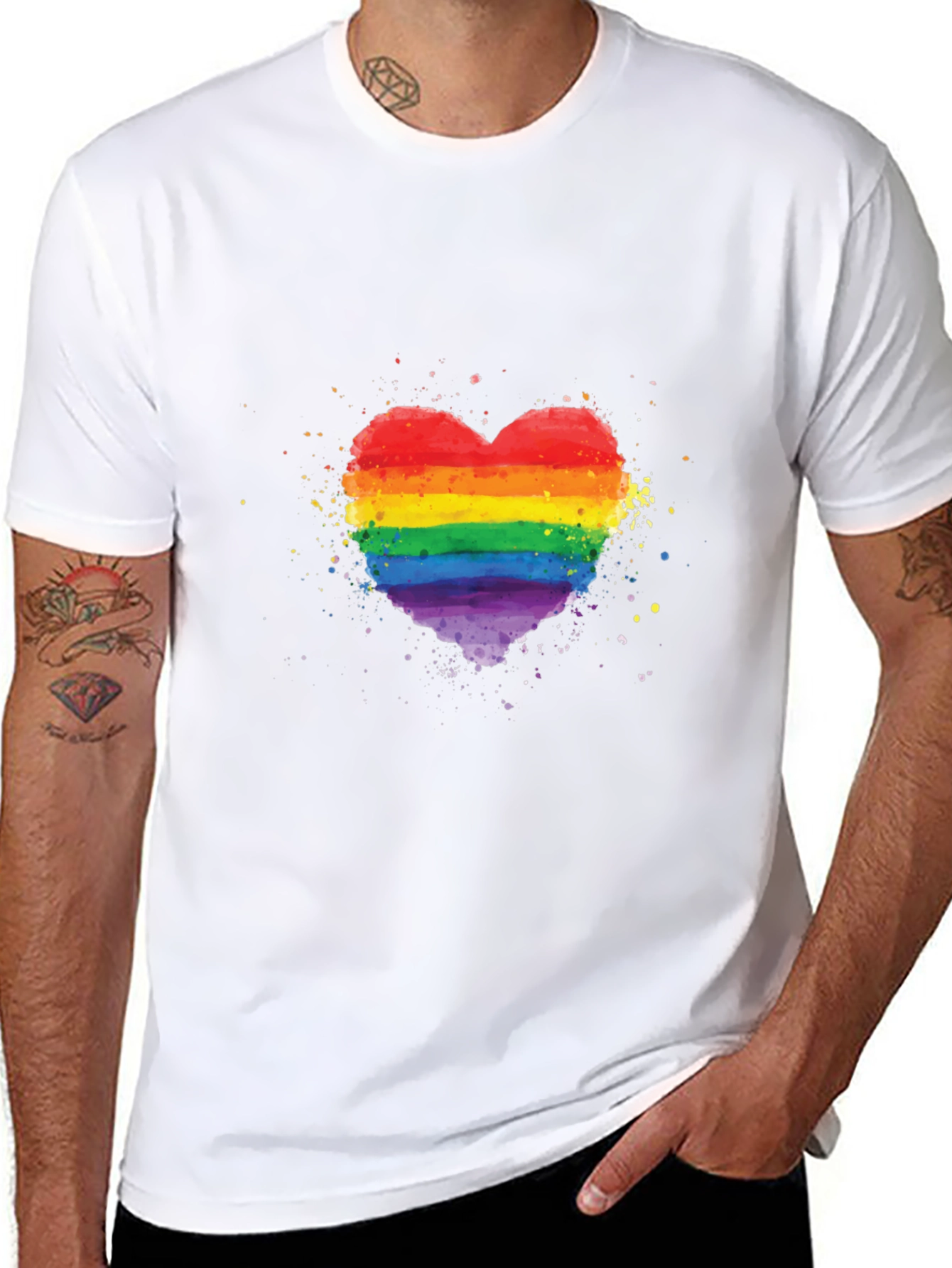 Rainbow Heart Graphic Tee