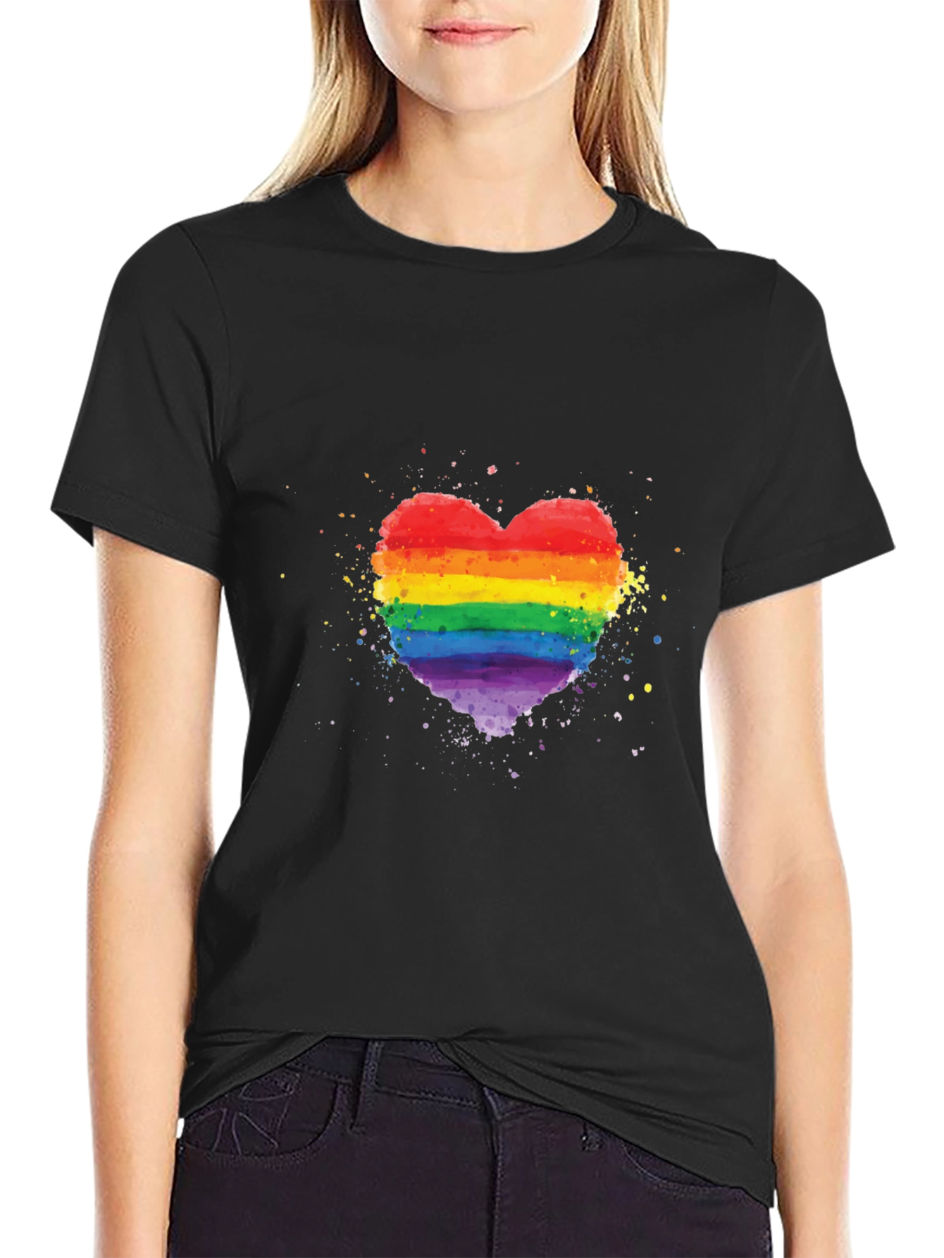 Rainbow Heart Graphic Tee