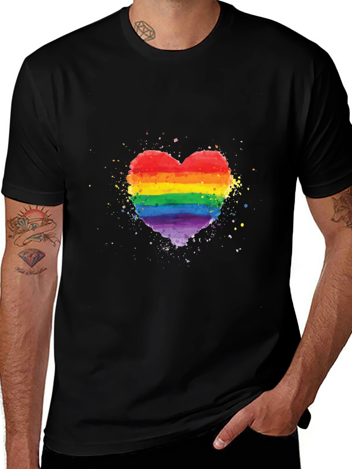 Rainbow Heart Graphic Tee
