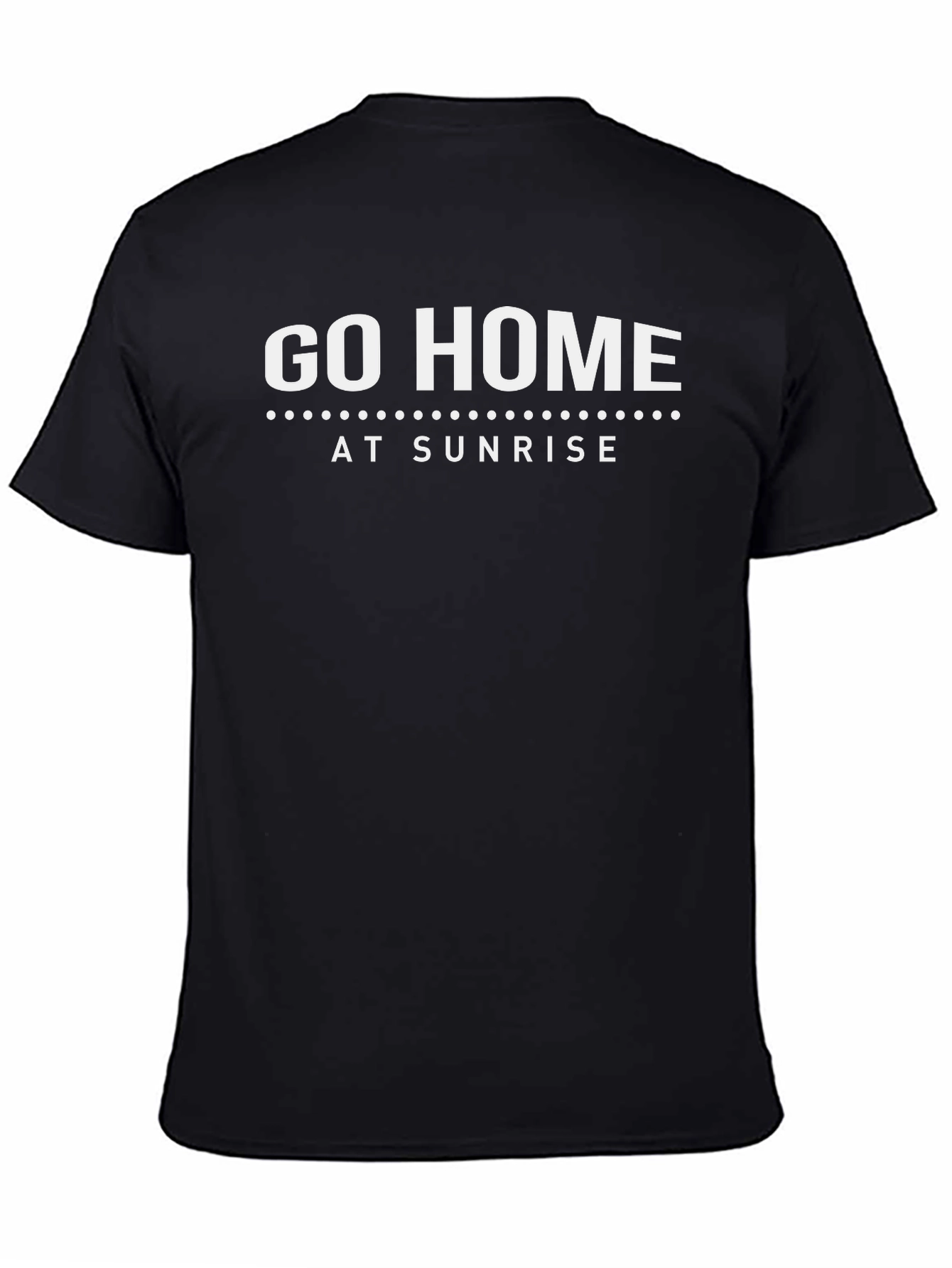 Go Home At Sunrise Black T-Shirt