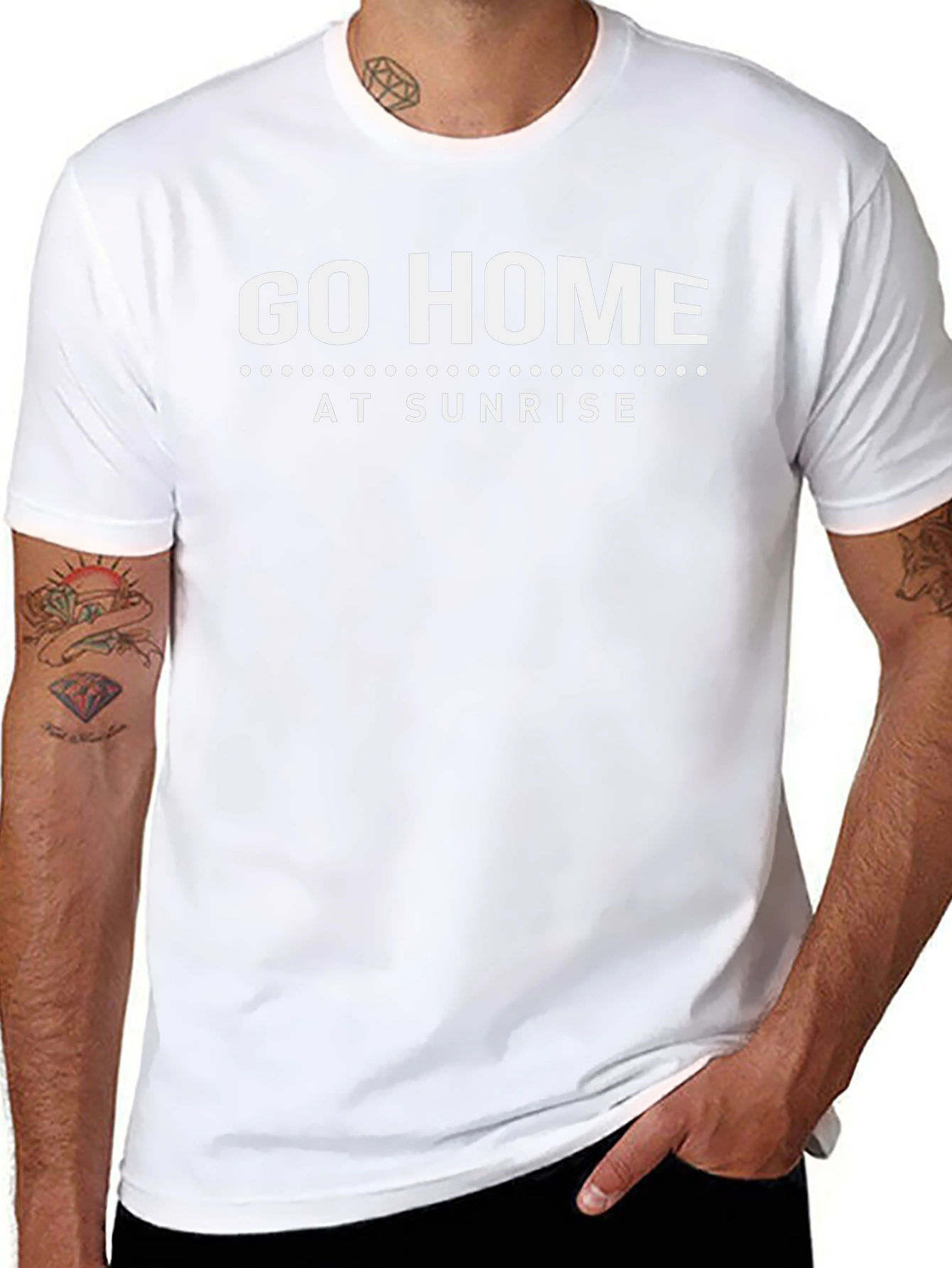 Go Home At Sunrise Black T-Shirt