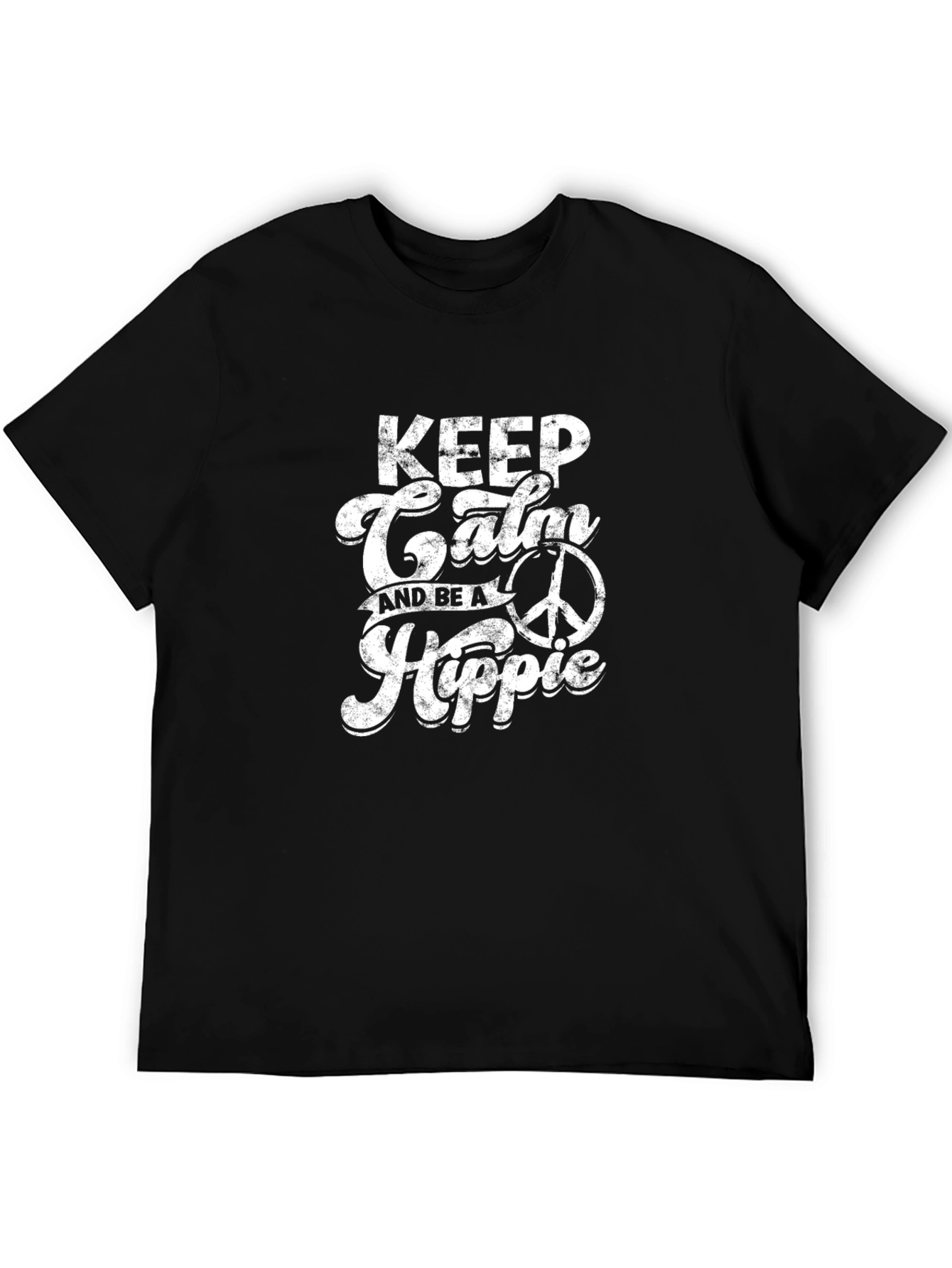 Keep Calm Hippie T-Shirt - Retro Peace Design