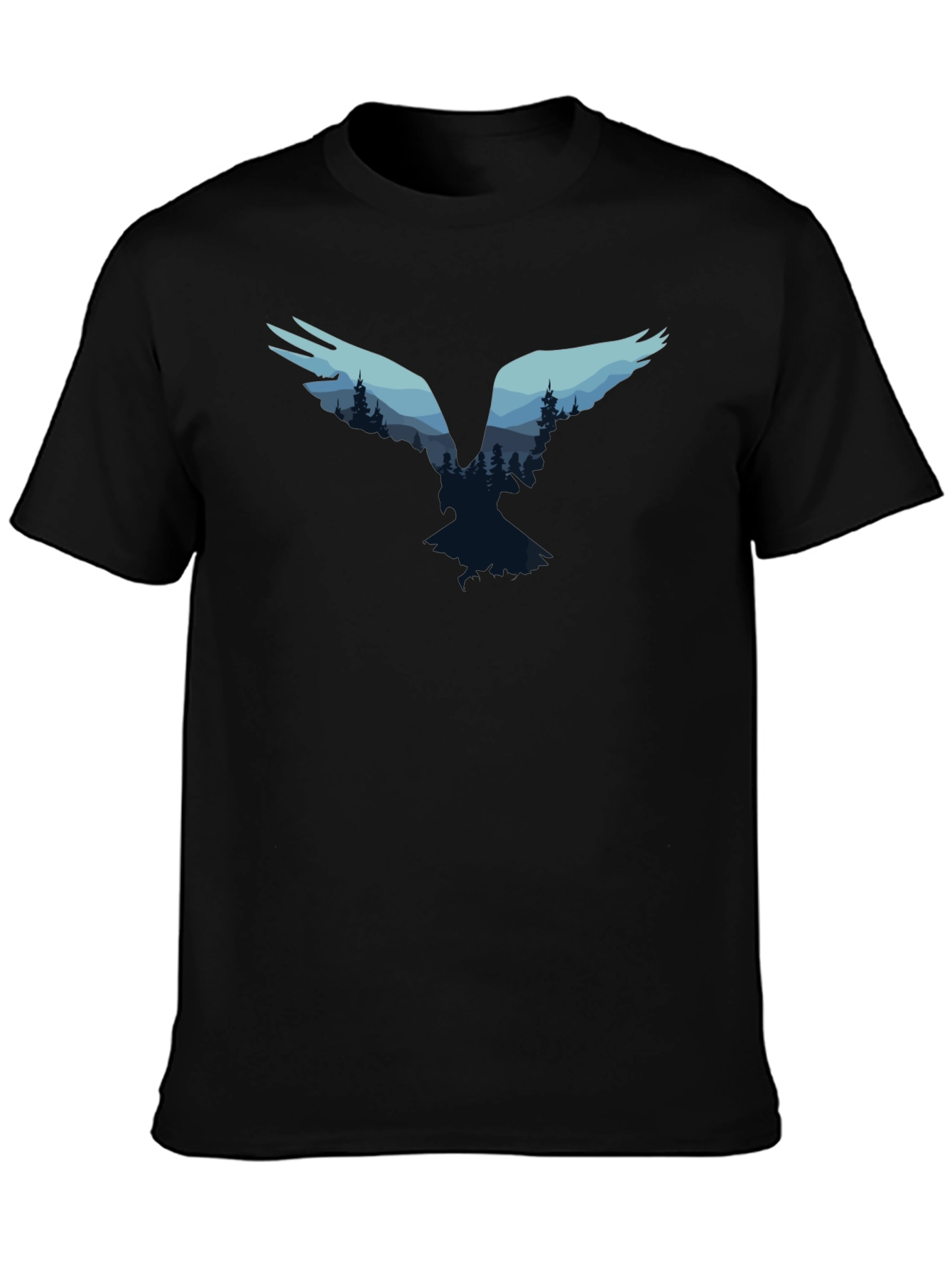 Raven Forest Graphic Tee - Nature Inspired T-Shirt