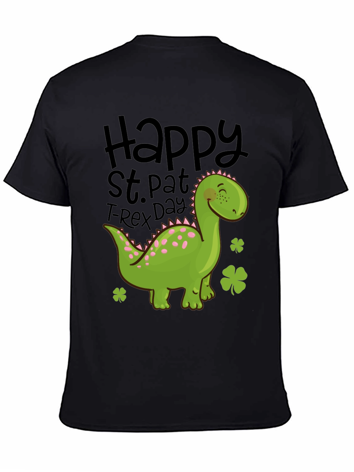 St. Pat T-Rex Day Black T-Shirt