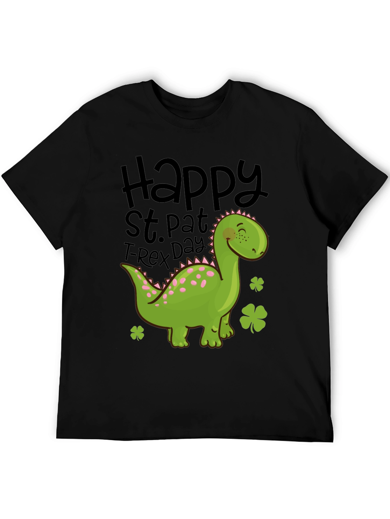 St. Pat T-Rex Day Black T-Shirt