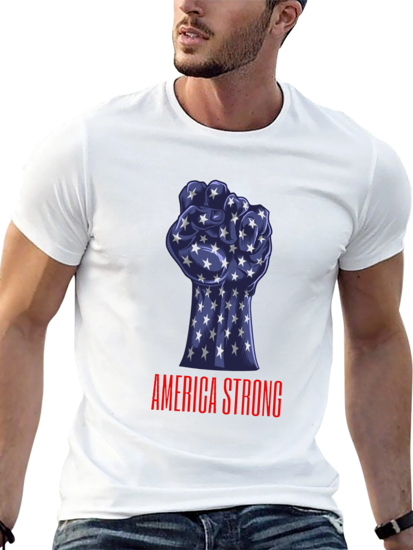 America Strong T-Shirt Patriotic Design