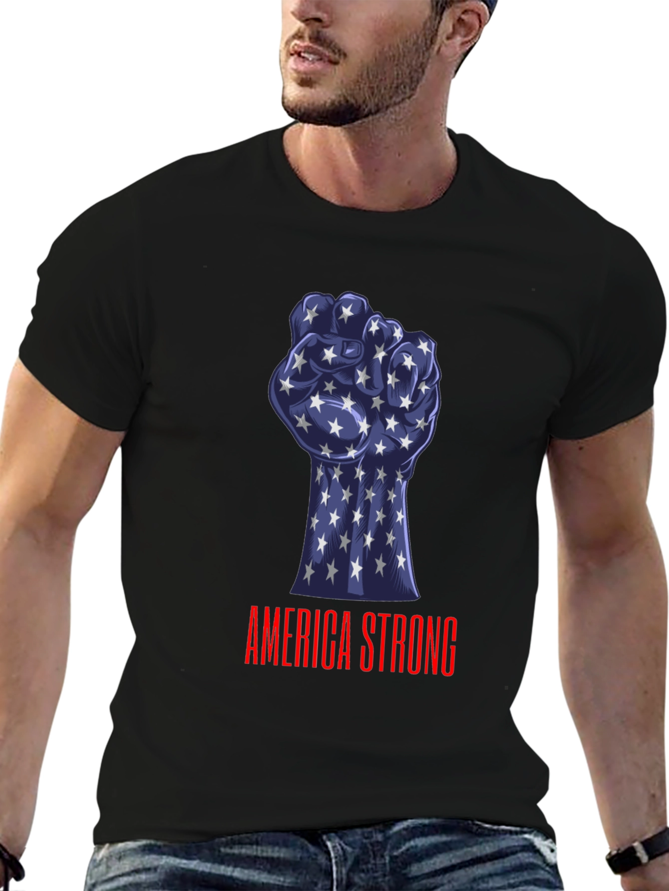 America Strong T-Shirt Patriotic Design