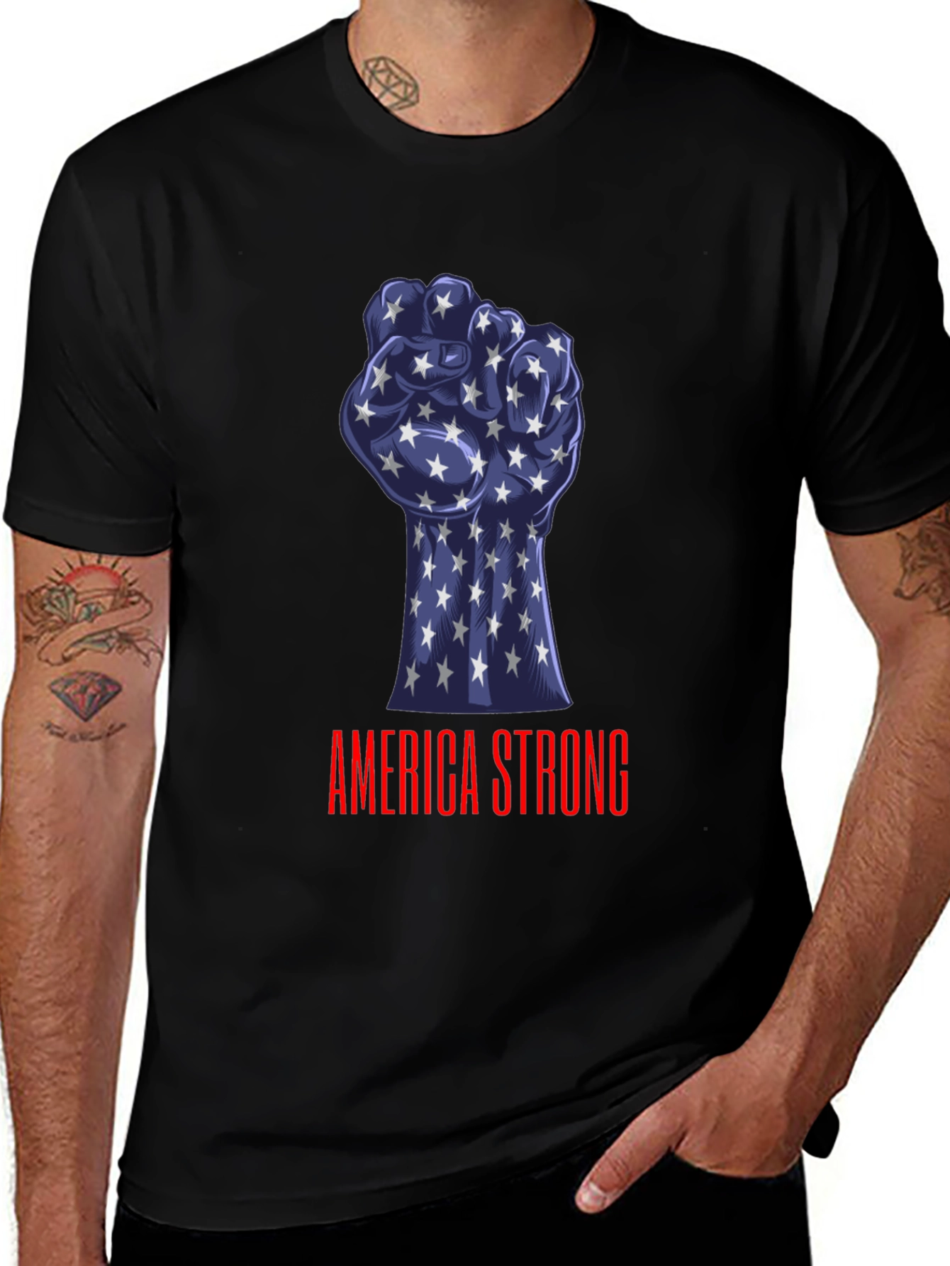 America Strong T-Shirt Patriotic Design