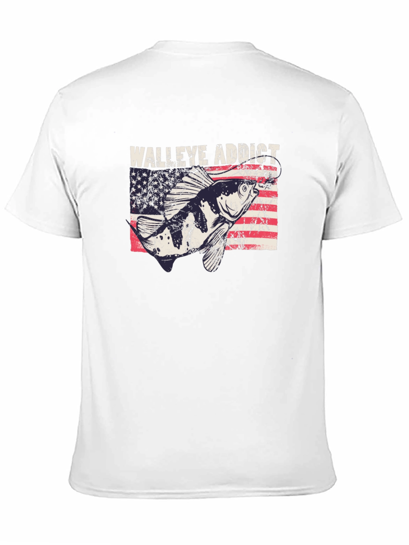 Walleye Addict USA Flag Graphic Tee