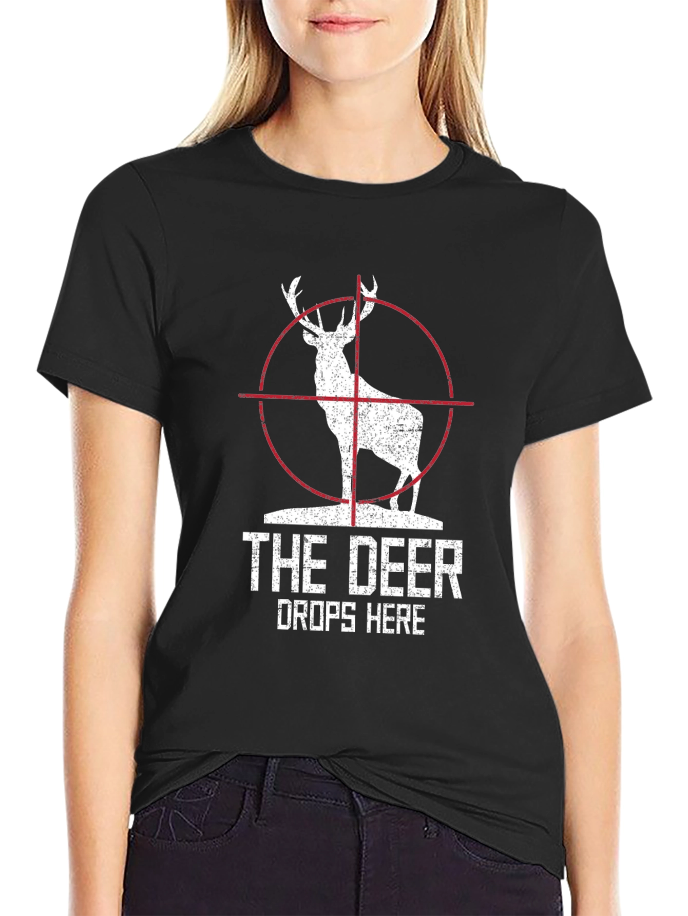 The Deer Drops Here Hunting T-Shirt