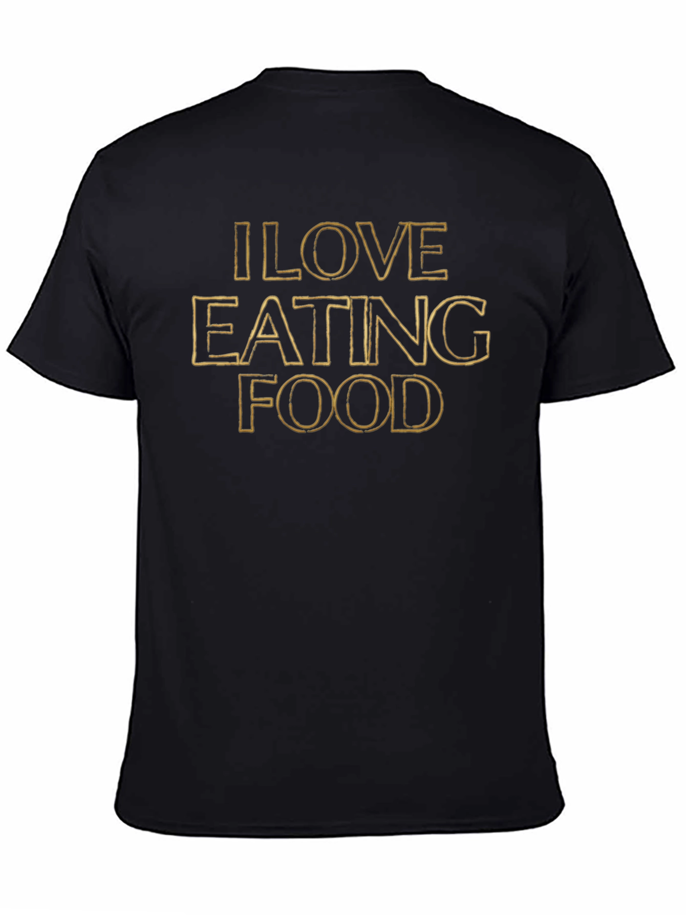 I Love Eating Food Graphic Tee - Black