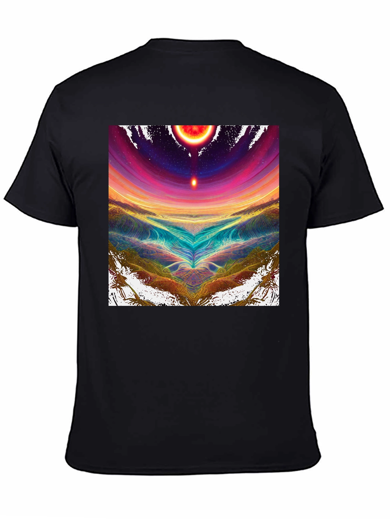 Abstract Celestial Black Tee