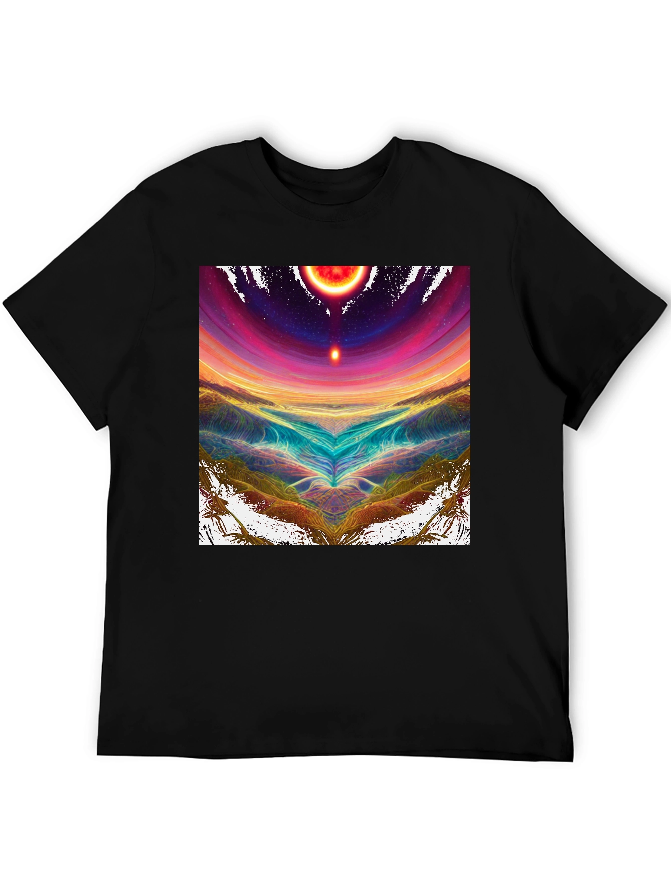 Abstract Celestial Black Tee