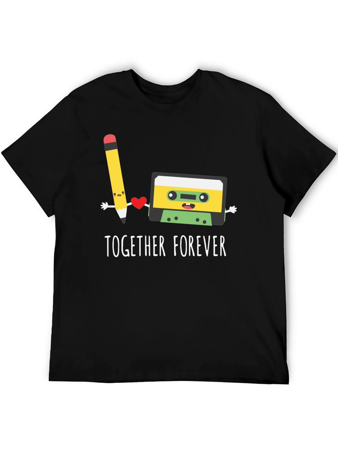 Together Forever Pencil & Cassette Tape Graphic Tee