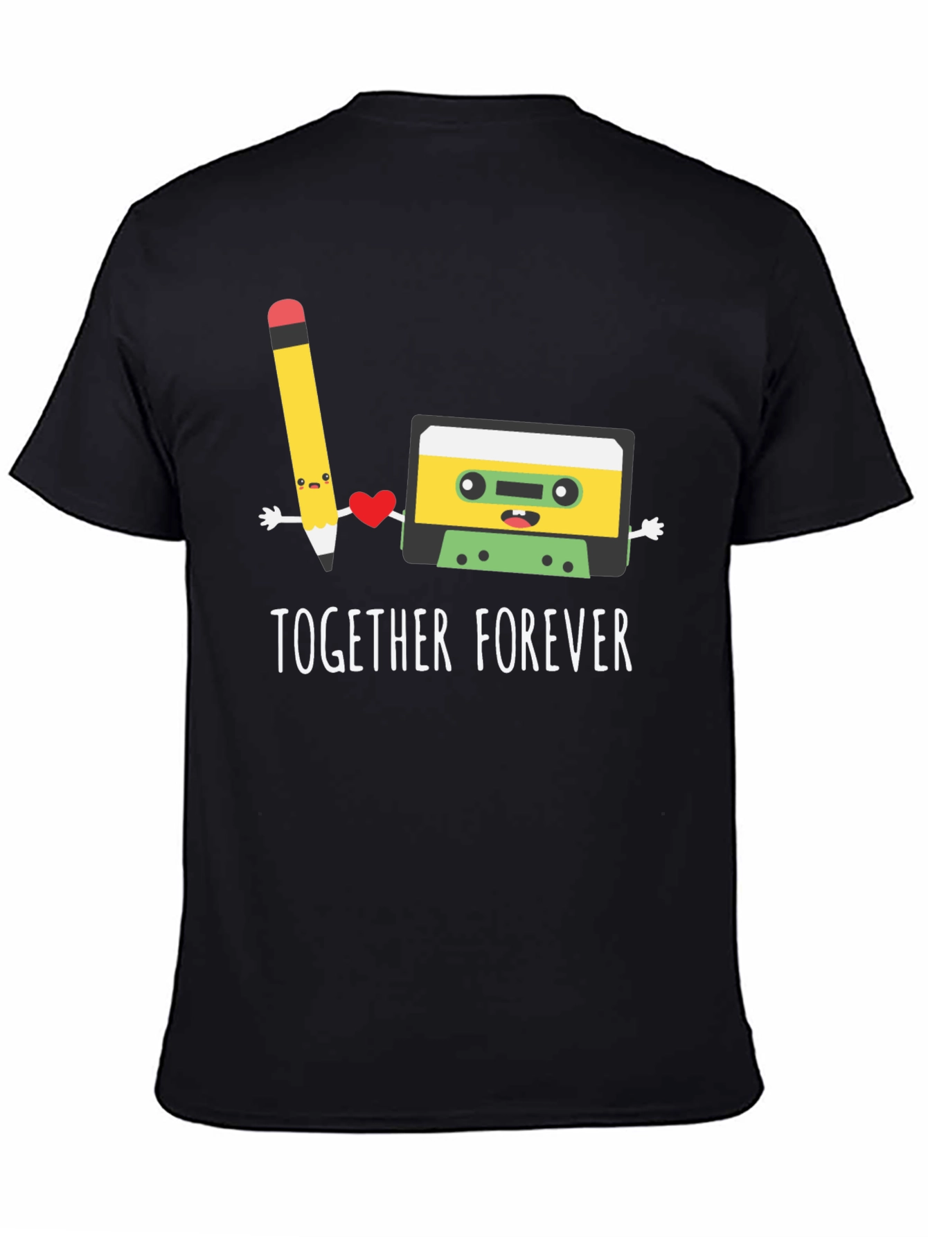 Together Forever Pencil & Cassette Tape Graphic Tee
