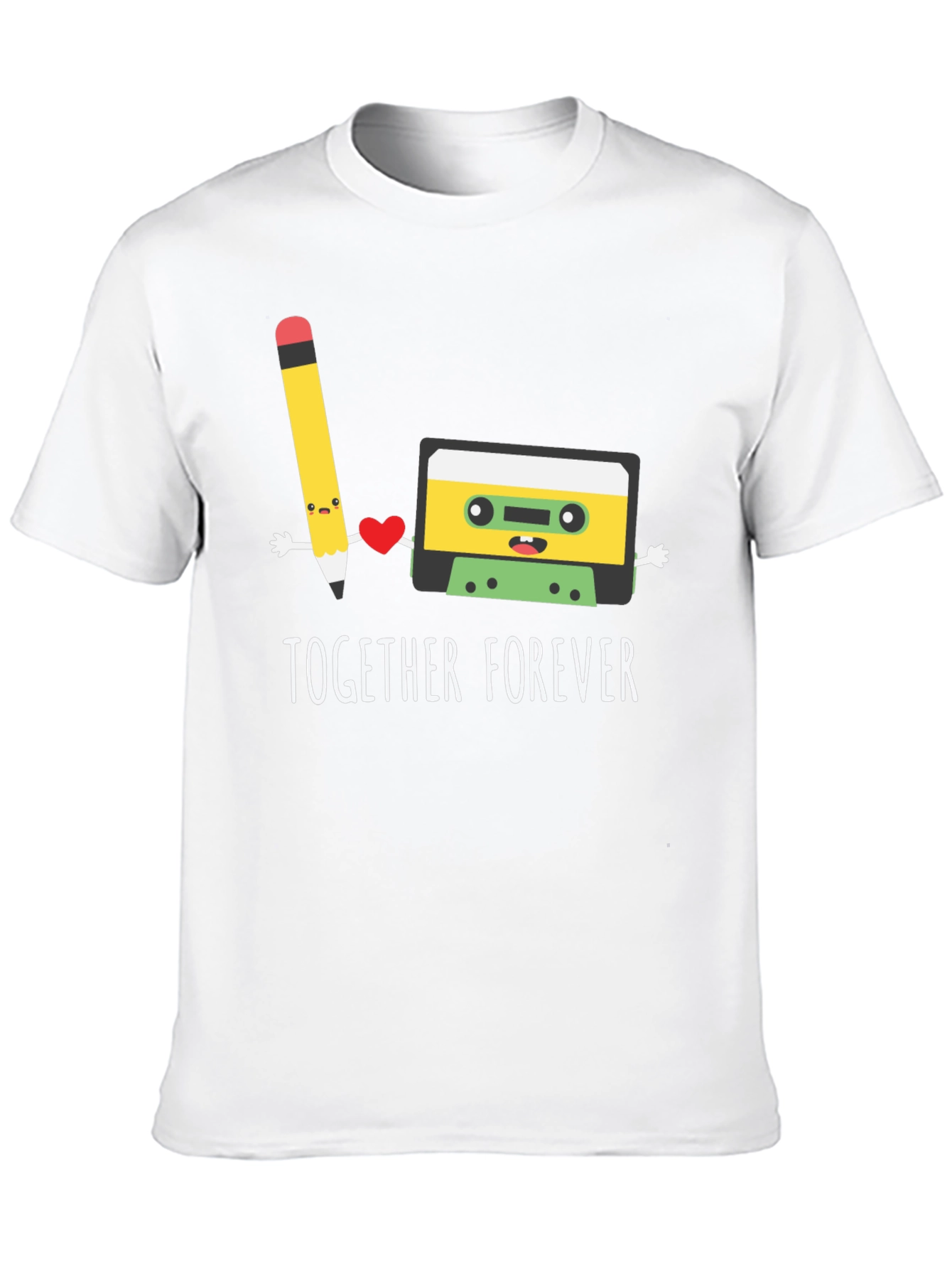 Together Forever Pencil & Cassette Tape Graphic Tee
