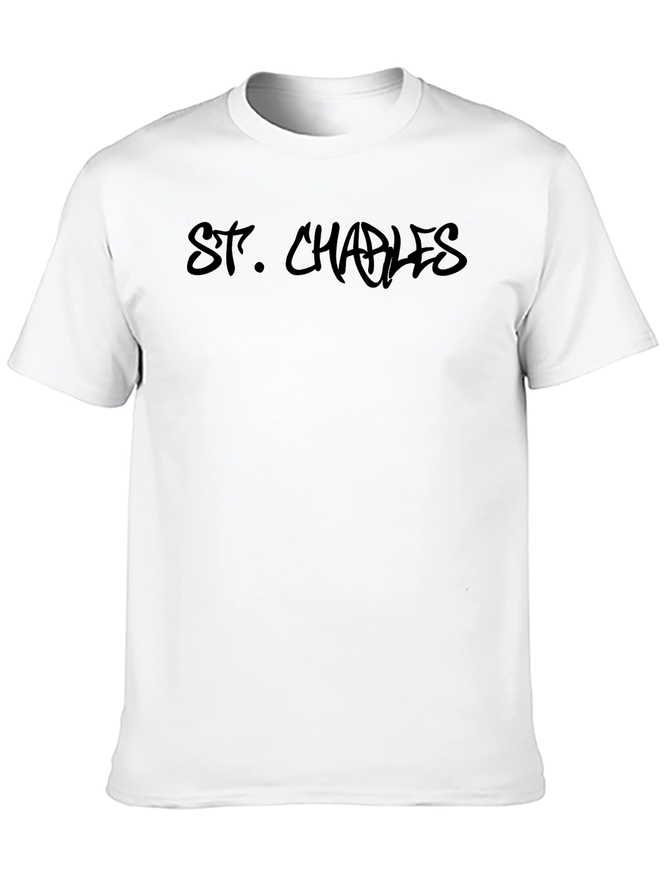 St. Charles Black Graphic Tee - Mens Casual Shirt