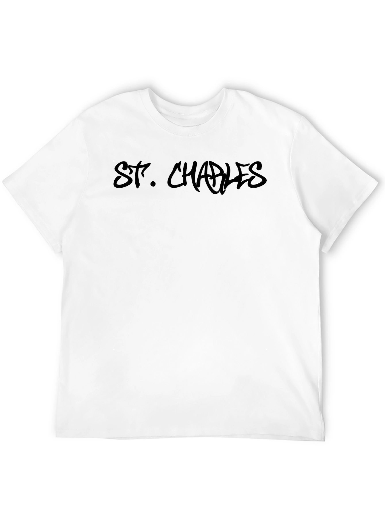 St. Charles Black Graphic Tee - Mens Casual Shirt