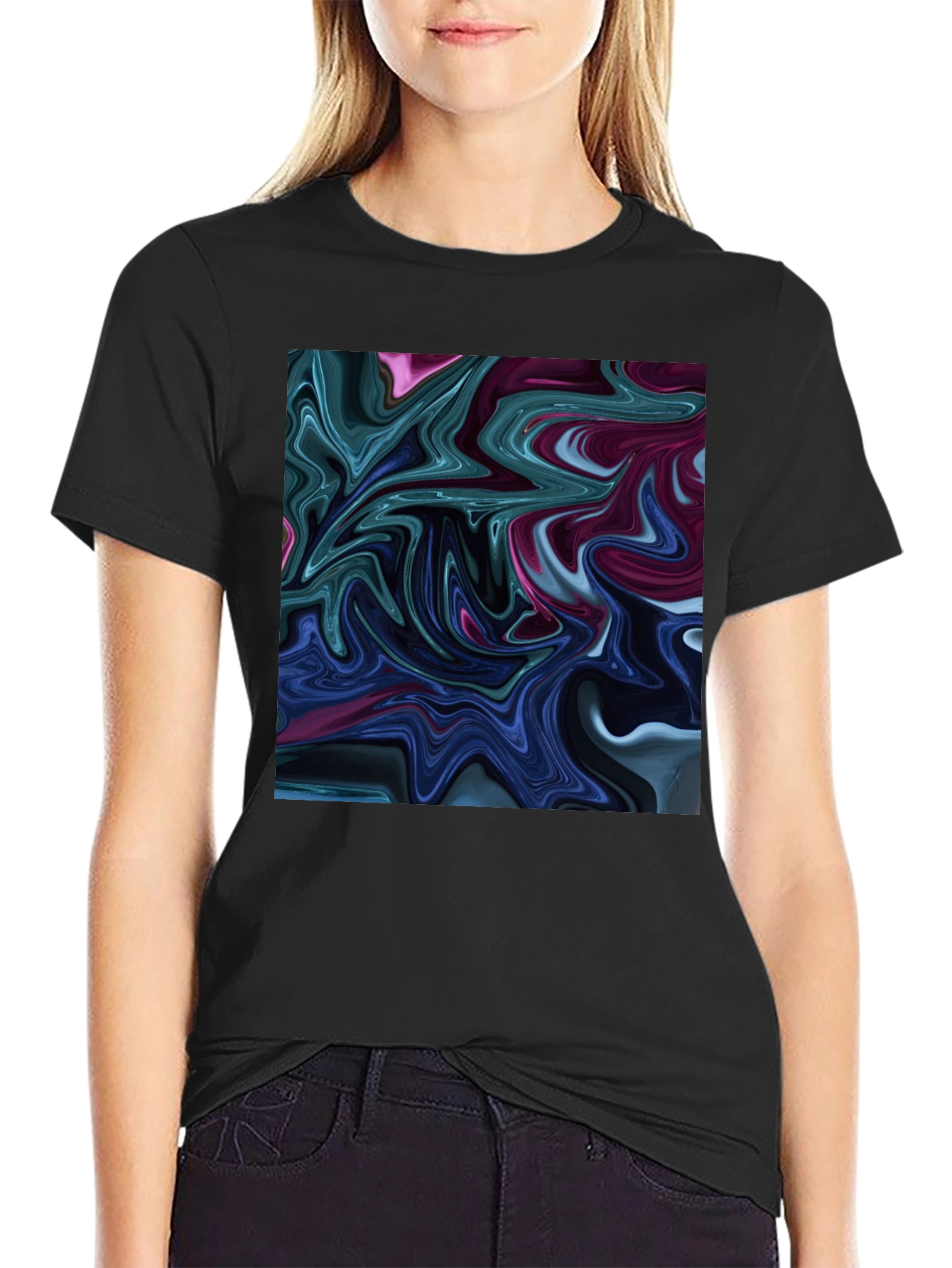 Abstract Swirl Graphic T-Shirt