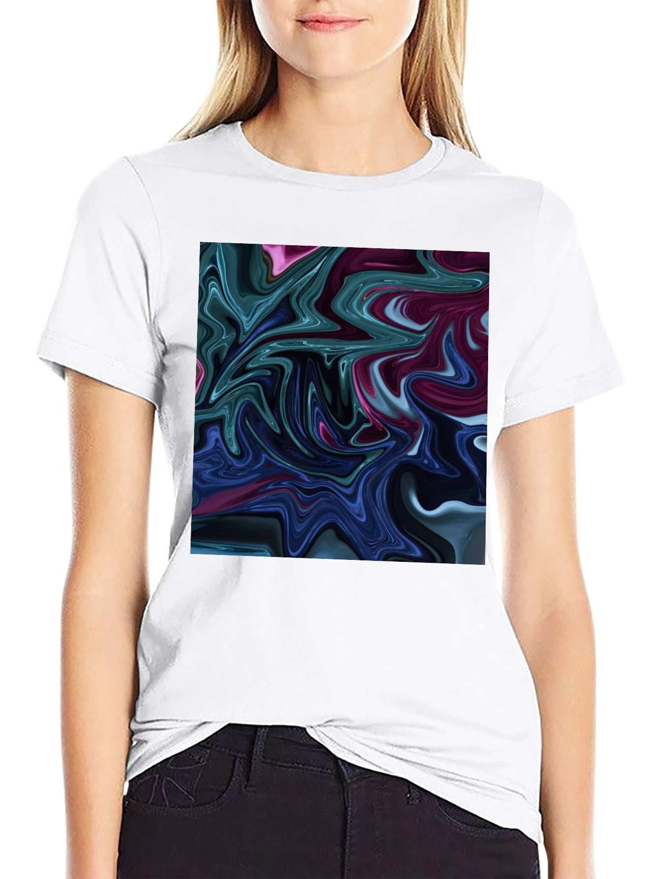 Abstract Swirl Graphic T-Shirt